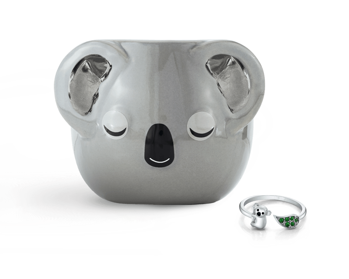 Koala Tea Time Scented Soy Wax Jewelry Candle - Perfect for Relaxation, Gifts & Home Decor