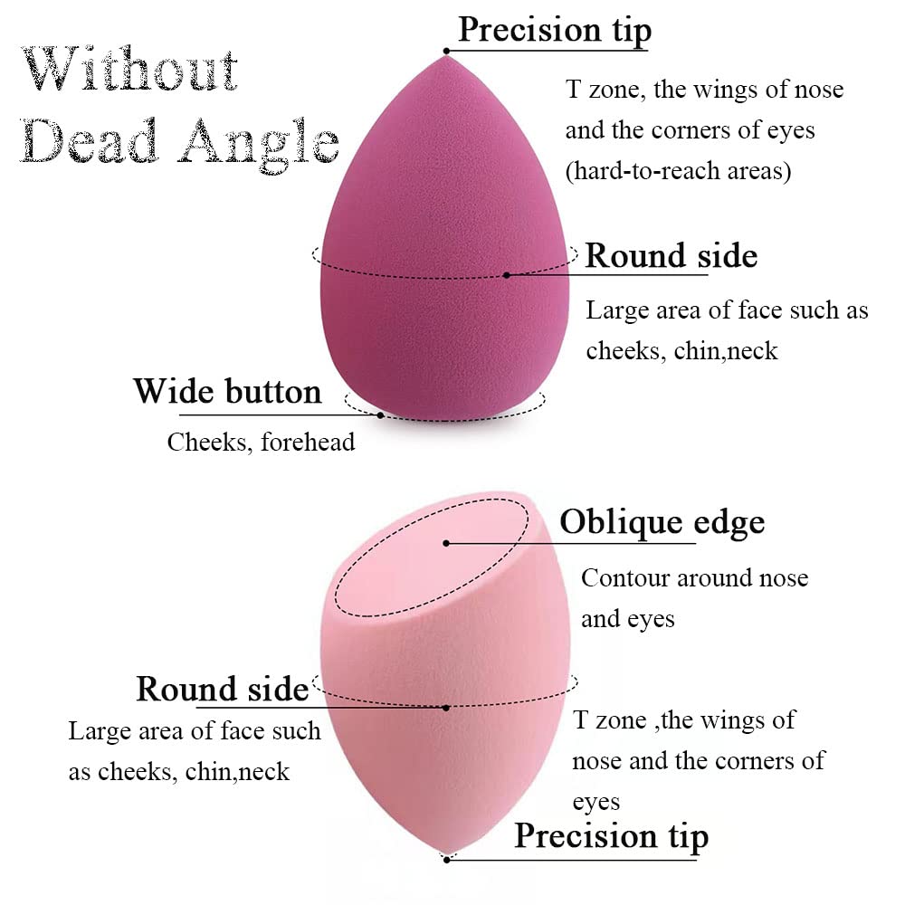 12PCS Soft Makeup Sponges - Wet & Dry Beauty Blender Set for Liquid Foundation, Cream & Powder | Professional Cosmetic Egg Sponge Kit | Perfect for Daily Makeup, Contouring & Airbrush Finish