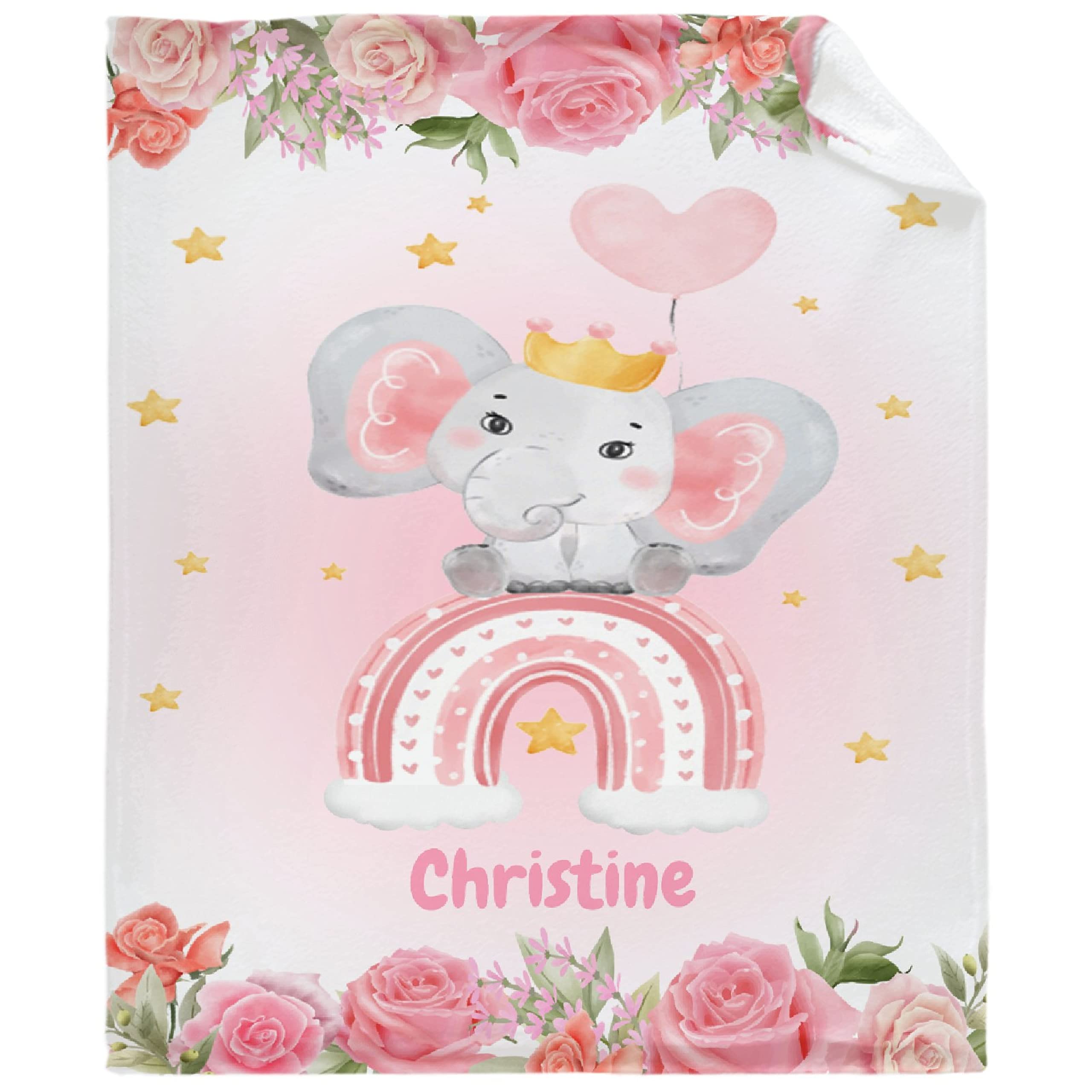 Personalized Baby Blankets for Girls & Boys - Custom Name Baby Blanket Gift, Soft Cozy Fleece Throw Quilt for Newborns (XL Size) - Perfect for Nursery, Christening, Birthday & Family Keepsakes
