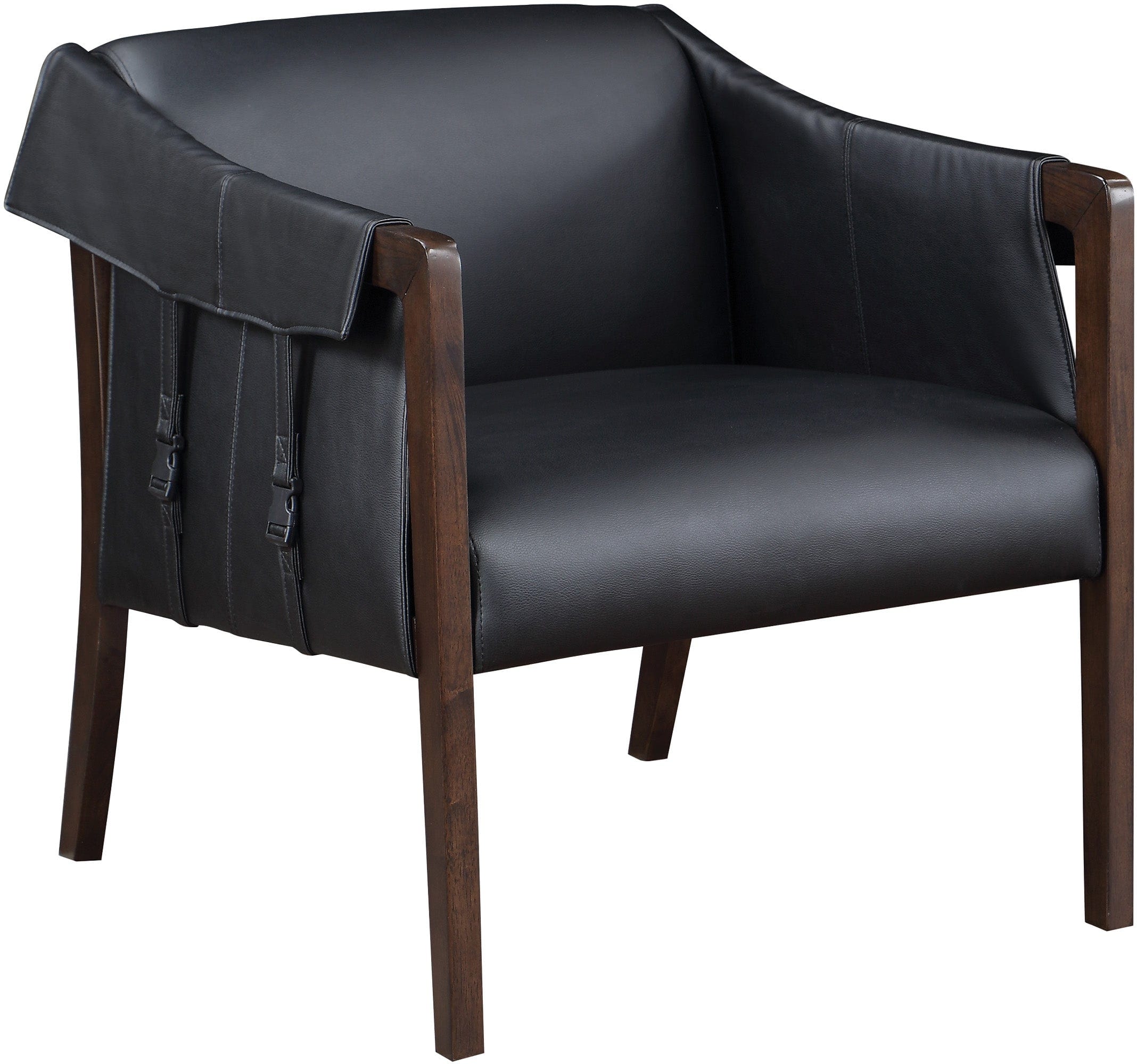 Office Star Parkfield Accent Chair - Modern Upholstered Lounge Chair for Living Room, Office & Reading Nook - Comfortable Mid-Century Style Armchair with Wooden Legs (PKF)