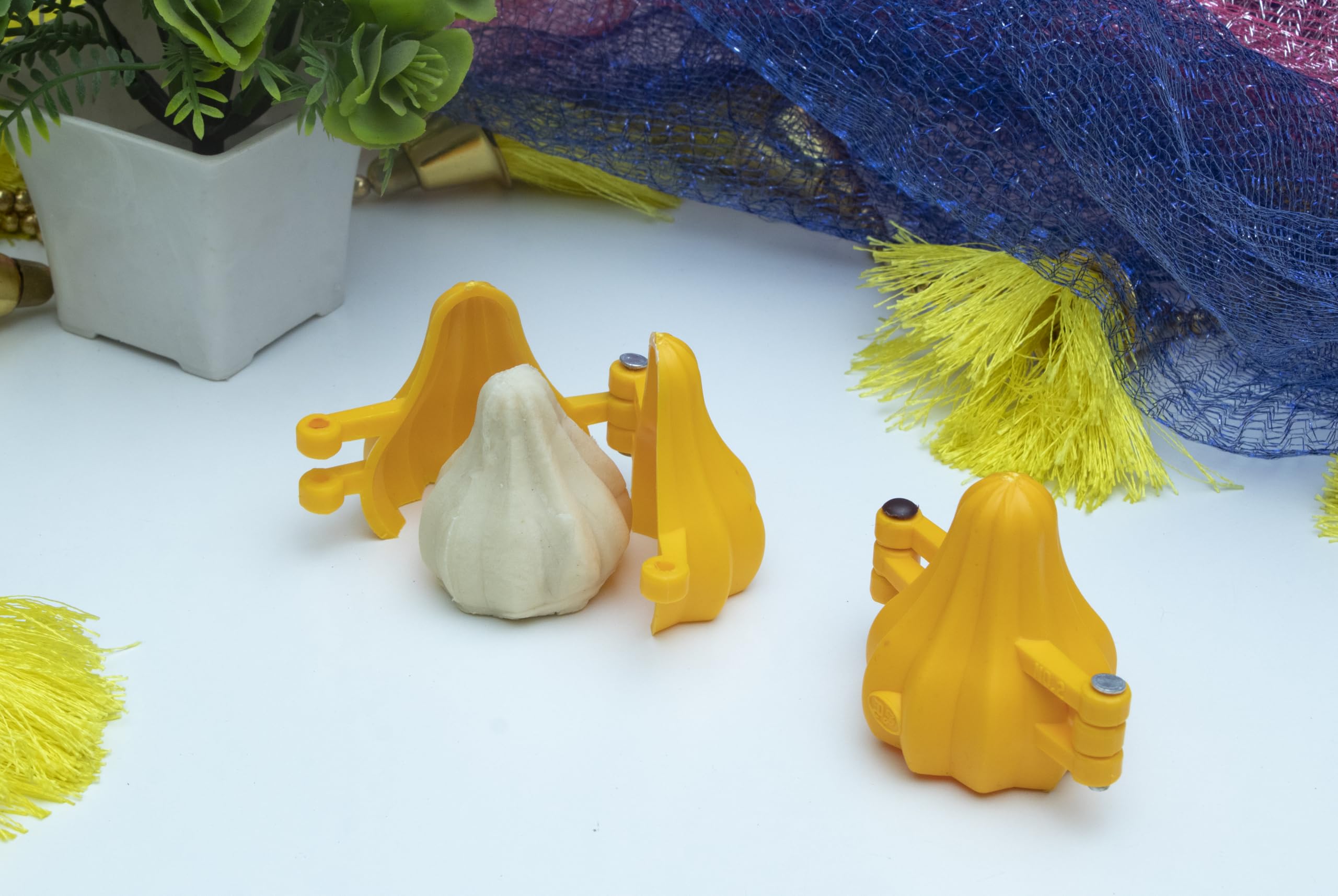 Plastic Ganpati Modak Mould Set of 2 - Traditional Indian Sweet Maker for Ganesh Chaturthi & Festive Cooking | Eco-Friendly Modak Sancha for Home Kitchen Use