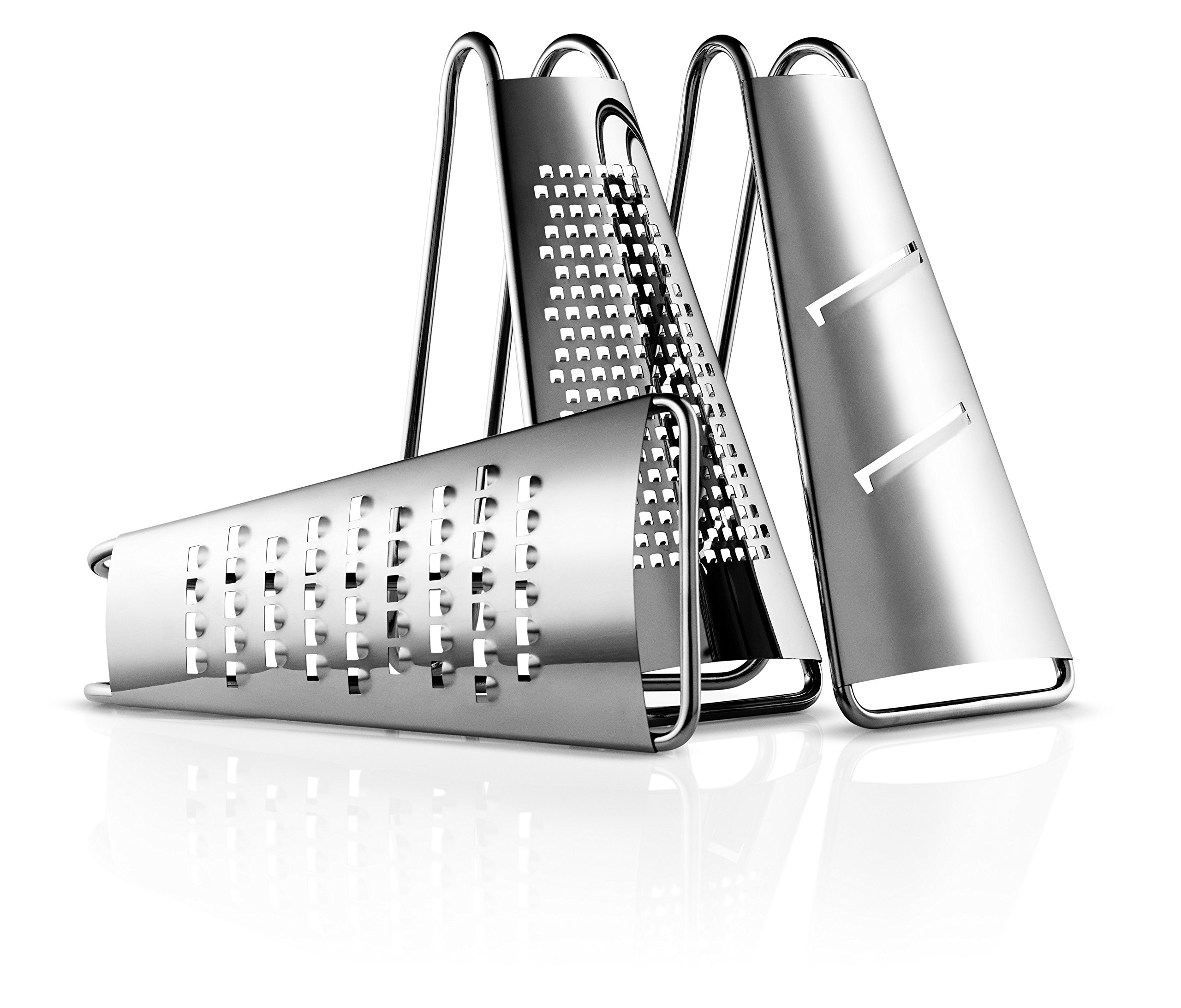 Premium Stainless Steel Coarse Grater by Eva Solo - 12.5 x 9 x 18 cm - Silver Kitchen Tool for Cheese, Zest & Vegetables | Perfect for Cooking, Baking & Food Prep
