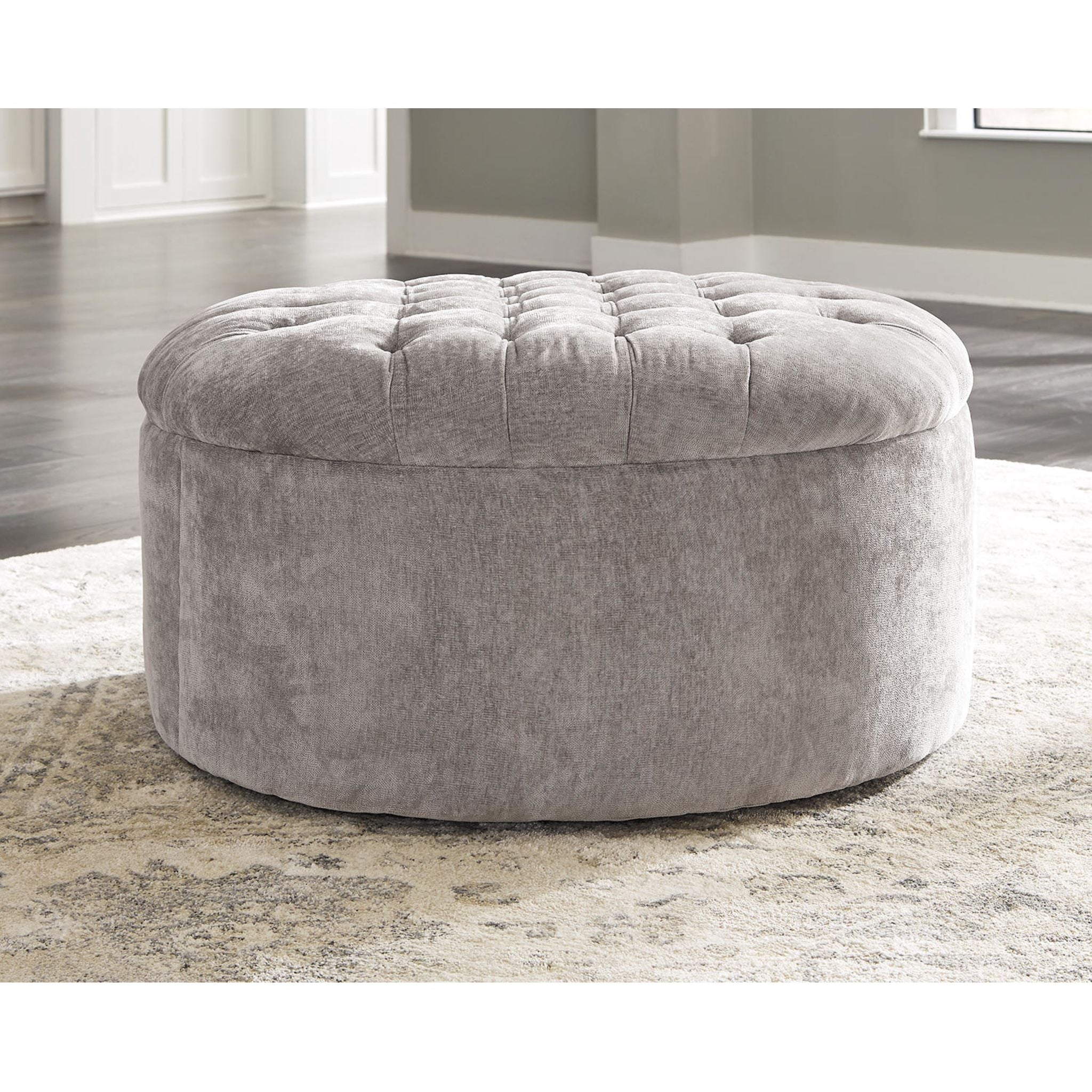 Luxury Oversized Accent Ottoman - Modern Round Footstool Pouf with Tufted Design for Living Room, Bedroom & Home Decor - Extra Large Comfortable Seating or Ottoman Coffee Table Alternative