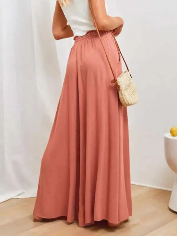 Women's Casual Loose Wide Leg Pants - Comfortable High Waist Flowy Trousers for Everyday Wear, Work & Travel
