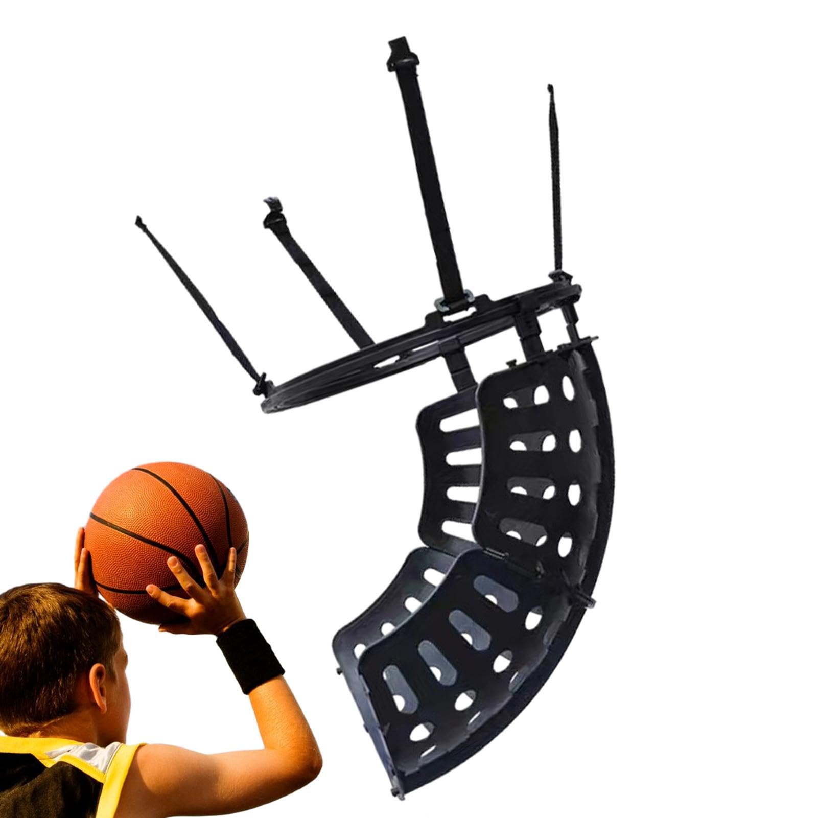 Basketball Hoop Return Attachment - Ball Return System & Rebound Net for Basketball Hoops | Perfect for Home Court, Driveway, and Backyard Basketball Practice | Improves Shooting Accuracy & Saves Time Retrieving Balls