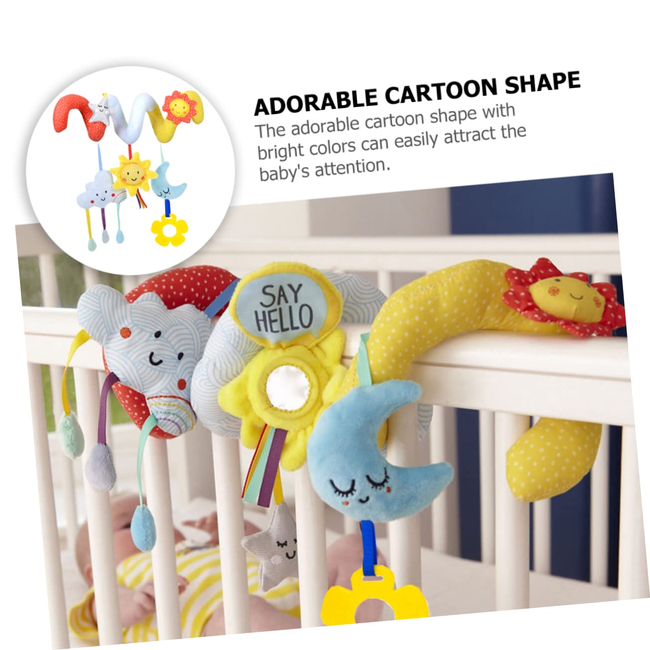Wakauto 1 Set Baby Stroller Pendant Toy - Cute Fabric Hanging Car Seat & Crib Toys for Newborn Girls - Perfect for Strollers, Car Seats & Nursery Decor