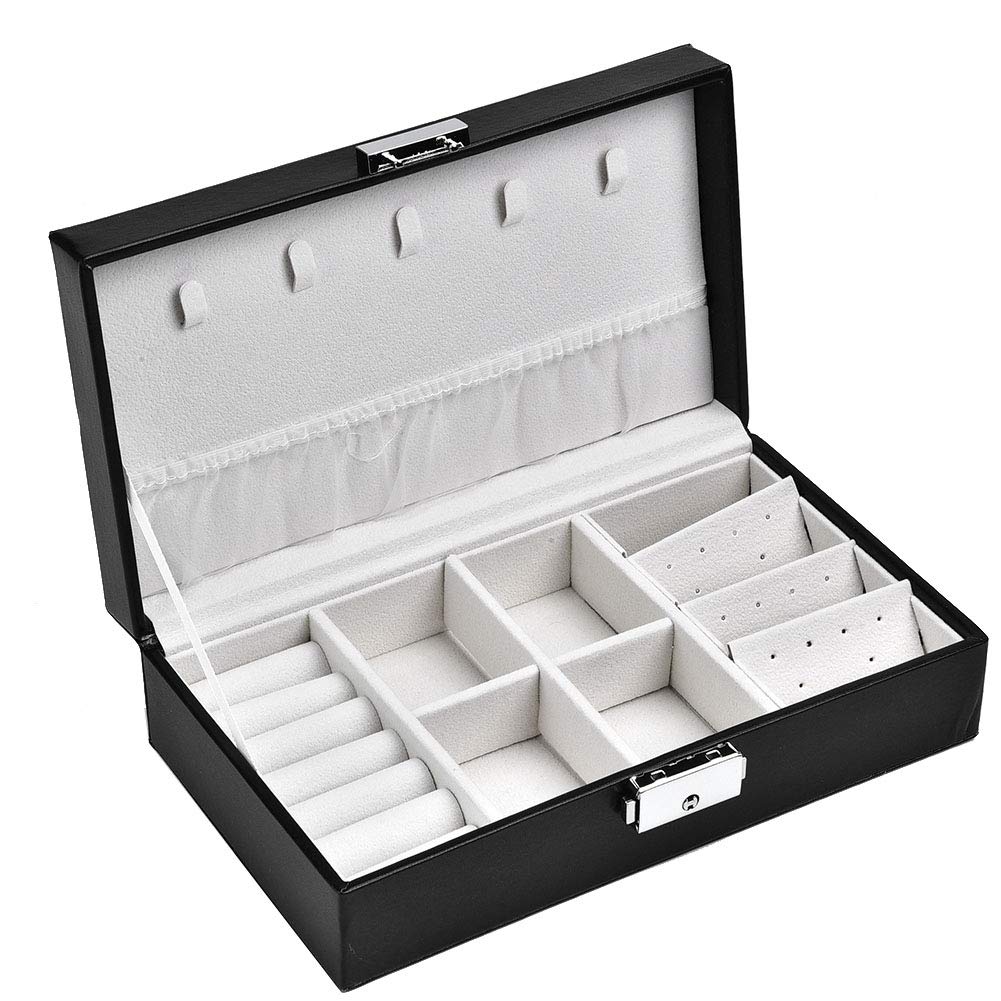 Lightweight Jewelry Box Organizer - Large Capacity PU Leather Travel Jewelry Case for Earrings, Necklaces & Accessories | Perfect for Travel, Home Storage & Gift Giving