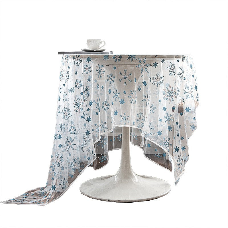 Elegant Lace Embroidered Rectangular Tablecloth - Oversized Modern Coffee Table Cover for Oval & Rectangle Tables - Perfect for Dining Room, Living Room & Wedding Decor