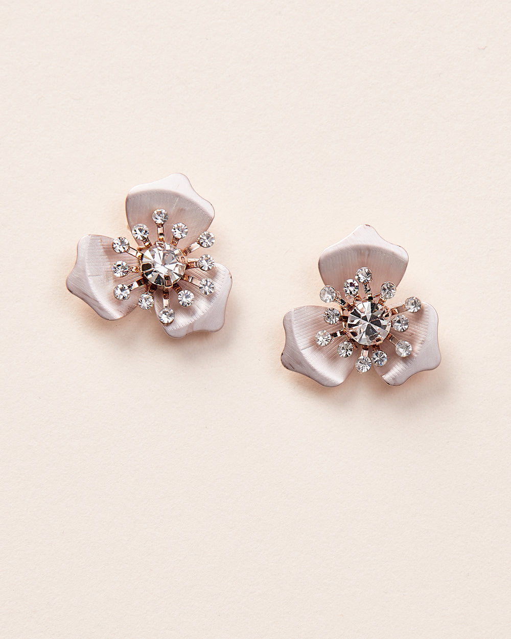 Kacie Floral Stud Earrings for Women - Dainty Rose Gold Flower Earrings - Hypoallergenic Fashion Jewelry for Everyday Wear & Special Occasions