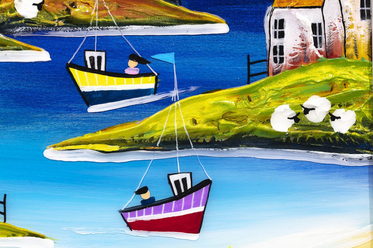 Original 'A Day of Sailing' Artwork - Premium Wall Decor for Living Room, Bedroom & Office - Perfect Nautical Theme Gift for Sailors & Beach Lovers