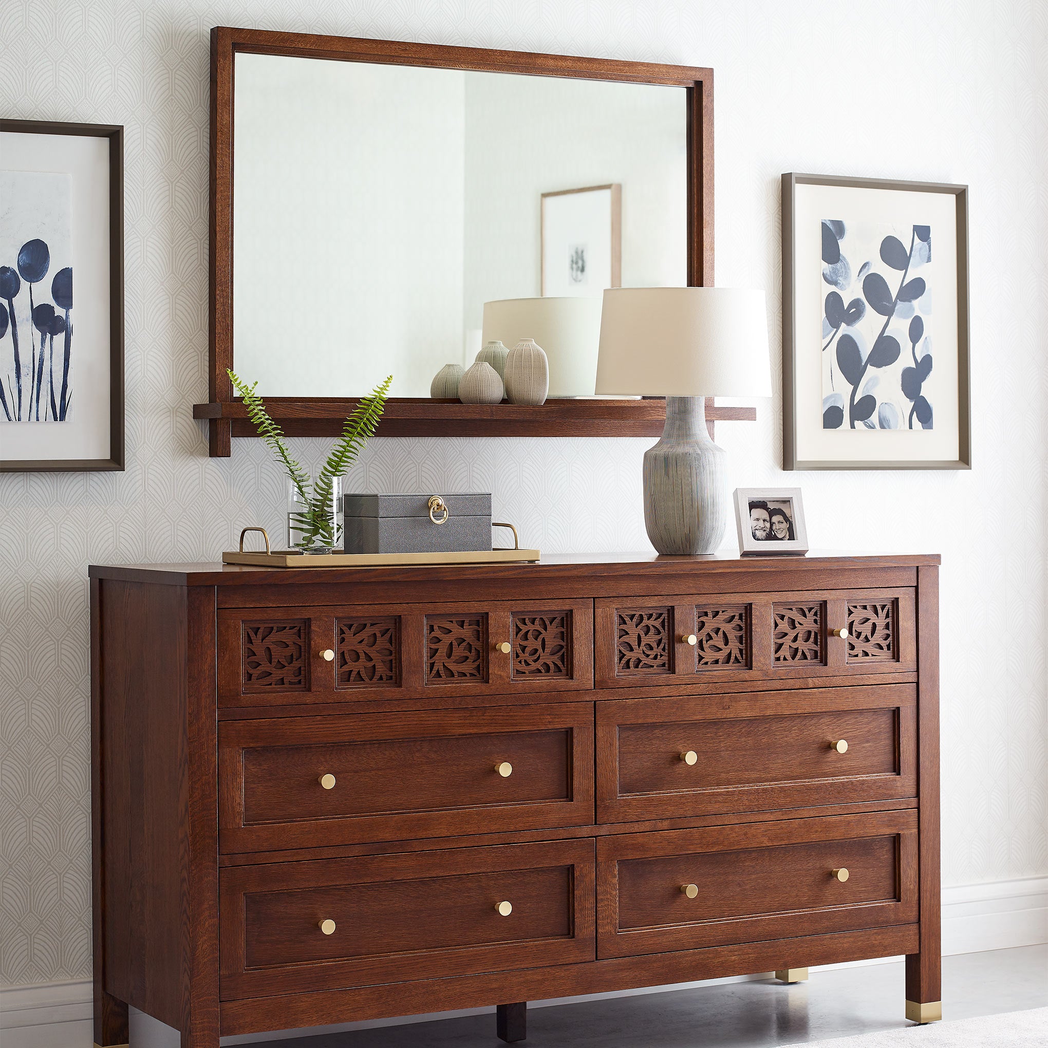 Surrey Hills Landscape Mirror - Elegant Wall Decor for Living Room, Bedroom & Office - Perfect for Home & Office Decoration