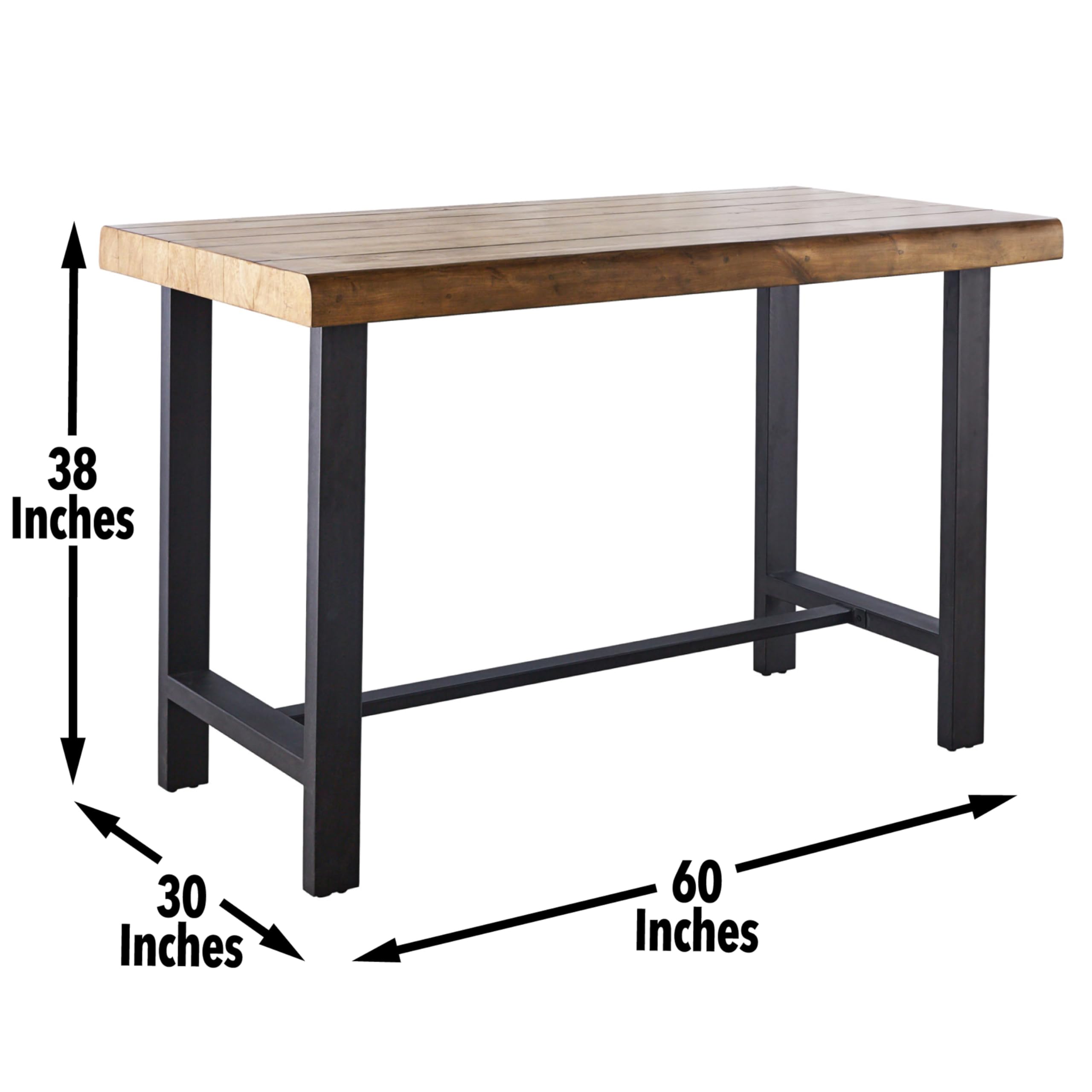 Steve Silver Co Landon Counter Height Table - 36 Inch Bar Table for Kitchen, Dining Room, or Pub - Perfect for Entertaining & Small Spaces