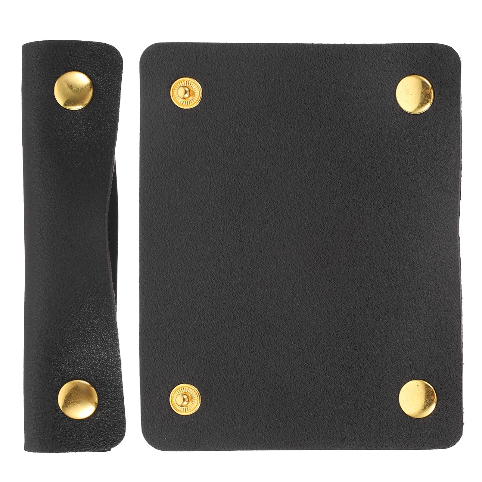 Hemoton 2-Pack Leather Handbag Handle Covers - Premium Replacement Handle Wraps for Luggage, Suitcase & Travel Bags (Black) - Perfect for Comfortable Grip & Stylish Protection During Travel