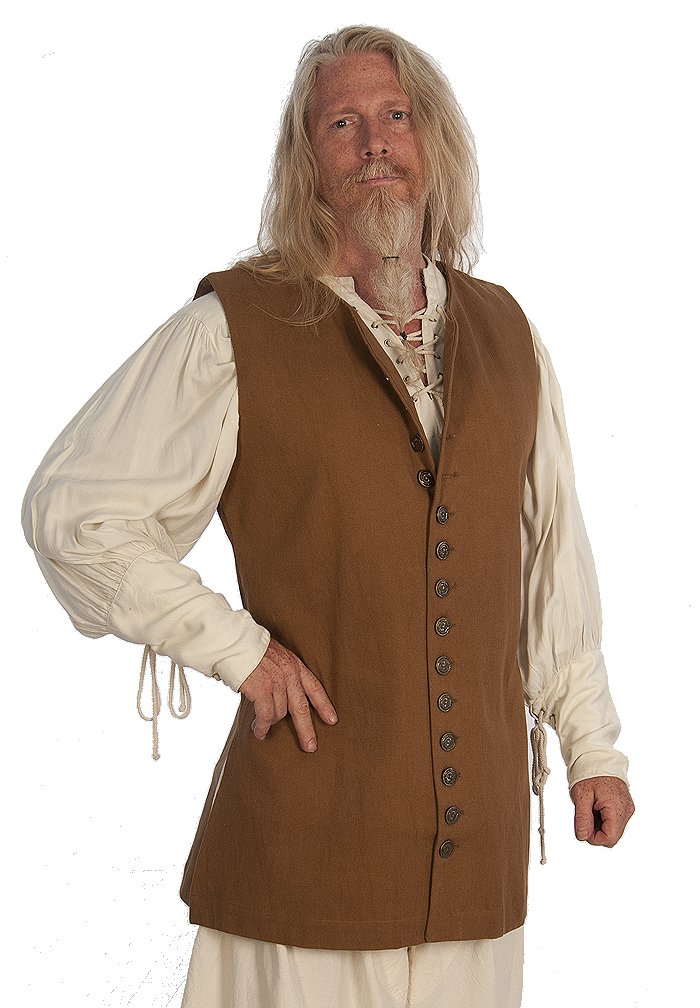 1720 Pirate Vest for Men - Authentic Renaissance Costume & Steampunk Jacket - Perfect for Halloween, Cosplay, and Historical Reenactments