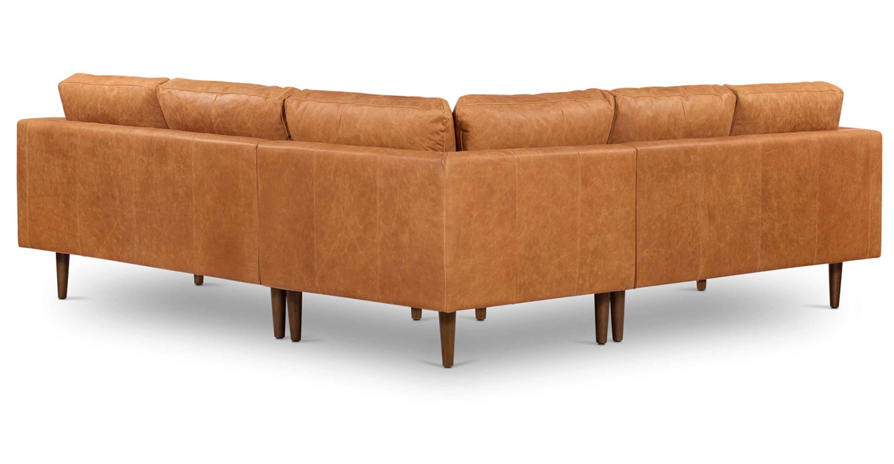 Luxury Napa Leather Corner Sectional Sofa - Modern L-Shaped Couch for Living Room, Home Theater & Office - Soft & Durable Genuine Leather Furniture
