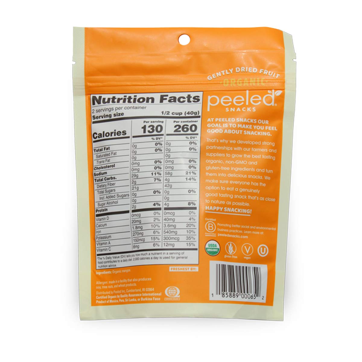 Organic Dried Mango Snacks | Vegan, Gluten-Free, Non-GMO | Healthy On-the-Go Fruit Snack for Work, School & Travel | 2.8 Oz (Pack of 12)