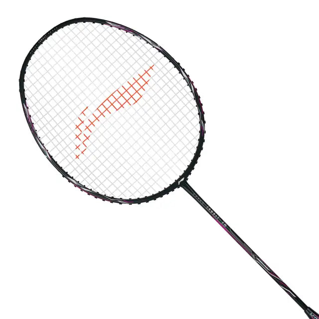 Li Ning Combat Z8 Badminton Racket - Lightweight 80g Carbon Fiber Badminton Racquet (Dark Slate/Gray/Pink) for Professional & Recreational Players - Perfect for Tournaments & Training Sessions