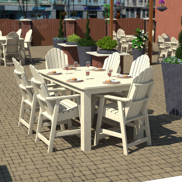 Muskoka 7-Piece Counter Bistro Dining Set - Patio Bar Height Table & Stools for Outdoor Entertaining & Small Space Dining