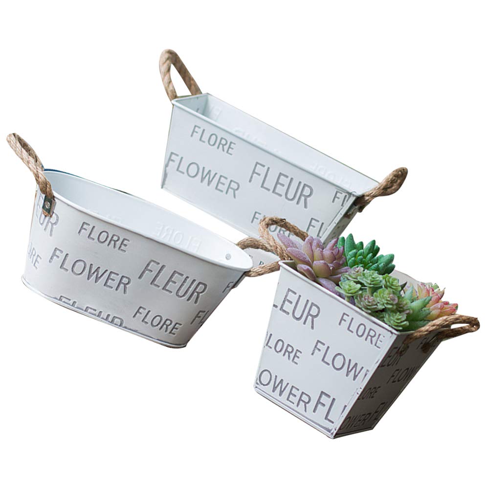 DOITOOL 3-Pack Flower Pots - Small Planters for Succulents, Herbs & Indoor Plants - Decorative Ceramic Flower Holders for Home, Office & Garden Decor