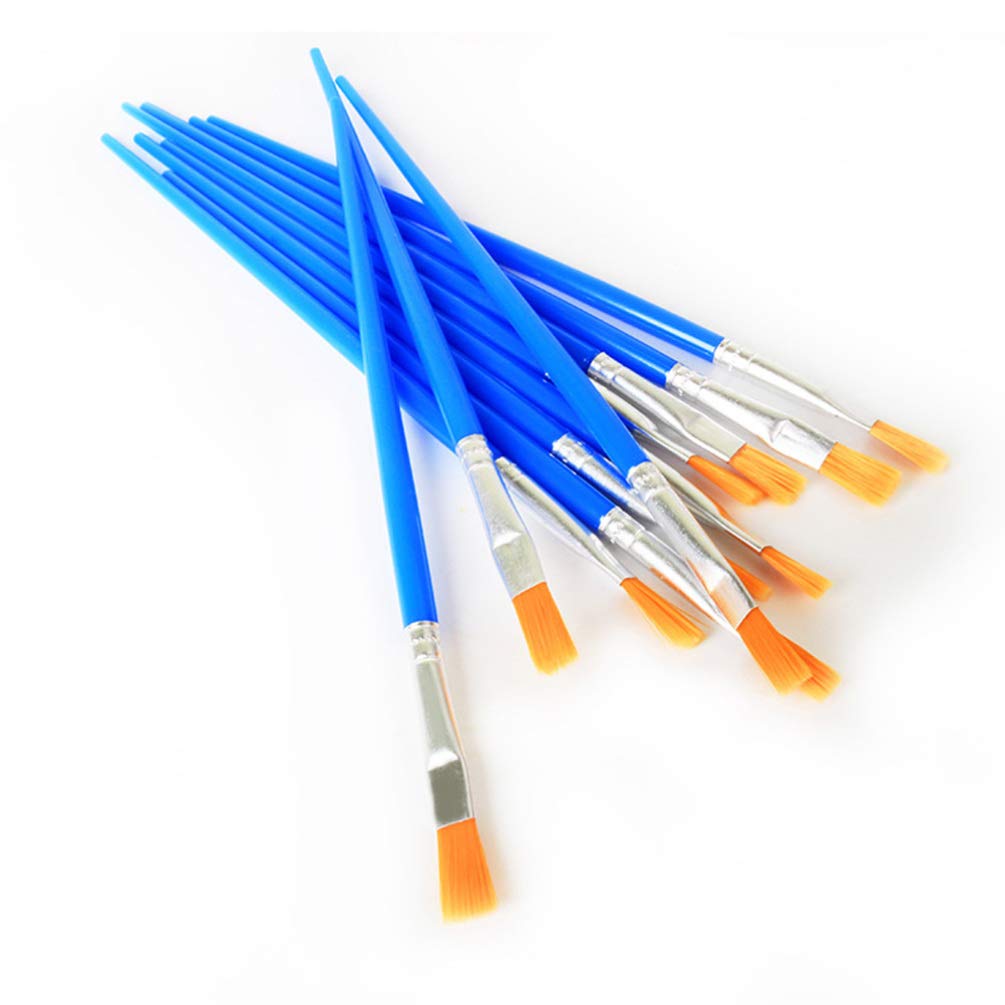 Healifty 50pcs Nylon Paint Brush Set for Acrylic Watercolor Oil Painting - Art Studio & Home DIY