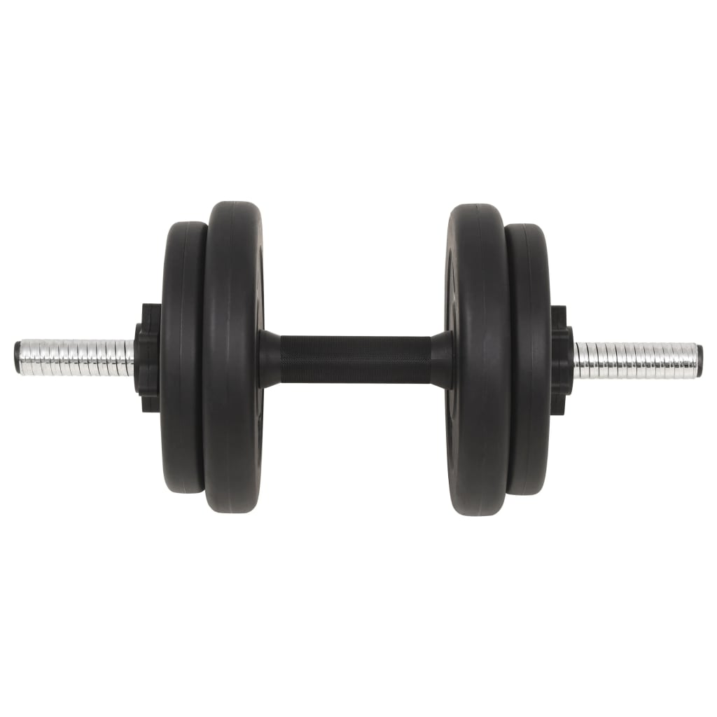 VidaXL 30kg Barbell and Dumbbell Set for Home Gym - Strength Training Equipment for Weightlifting, CrossFit & Fitness Workouts