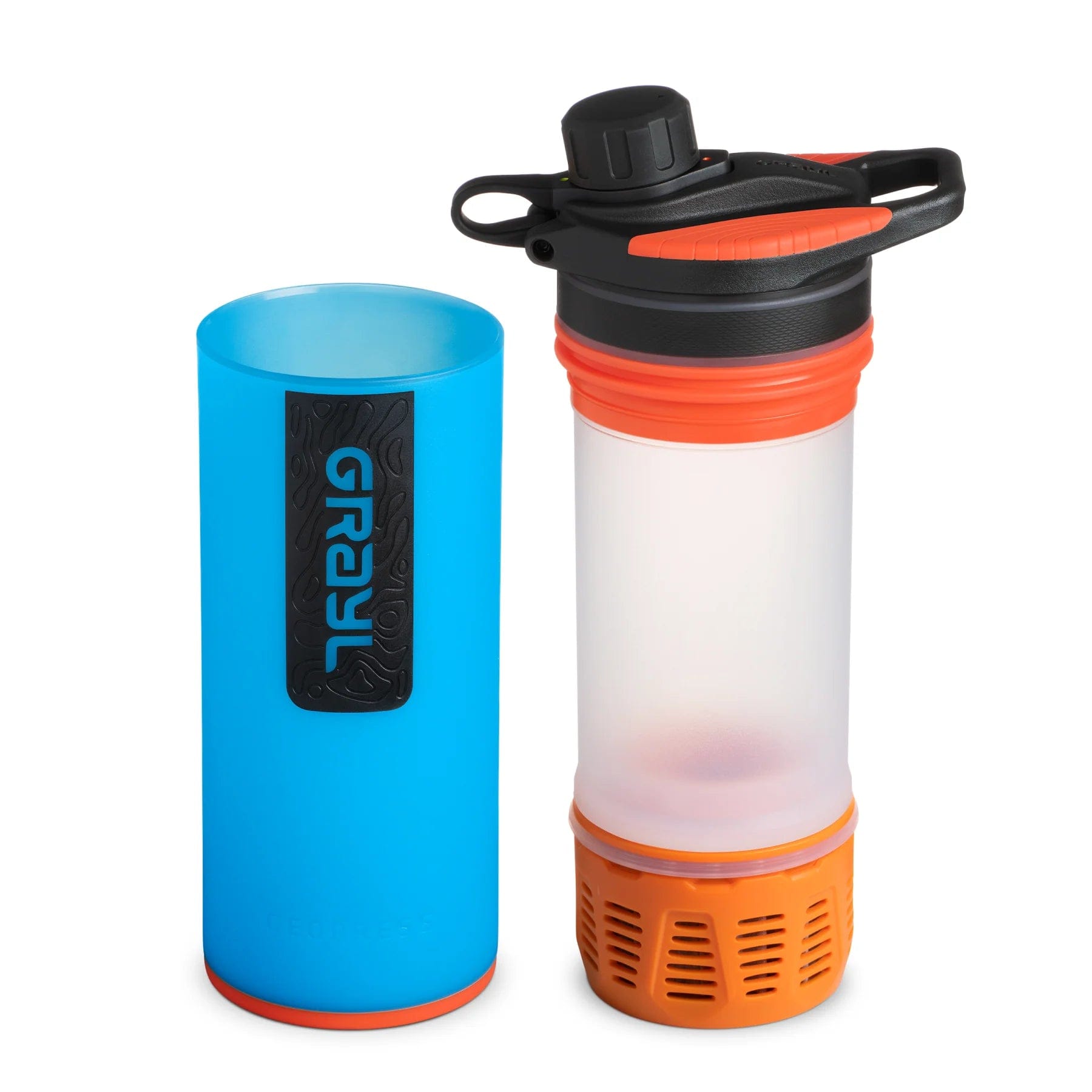 GRAYL GeoPress 24oz Water Purifier Bottle - Portable Filter for Hiking, Camping & Travel - Nature-Inspired Design
