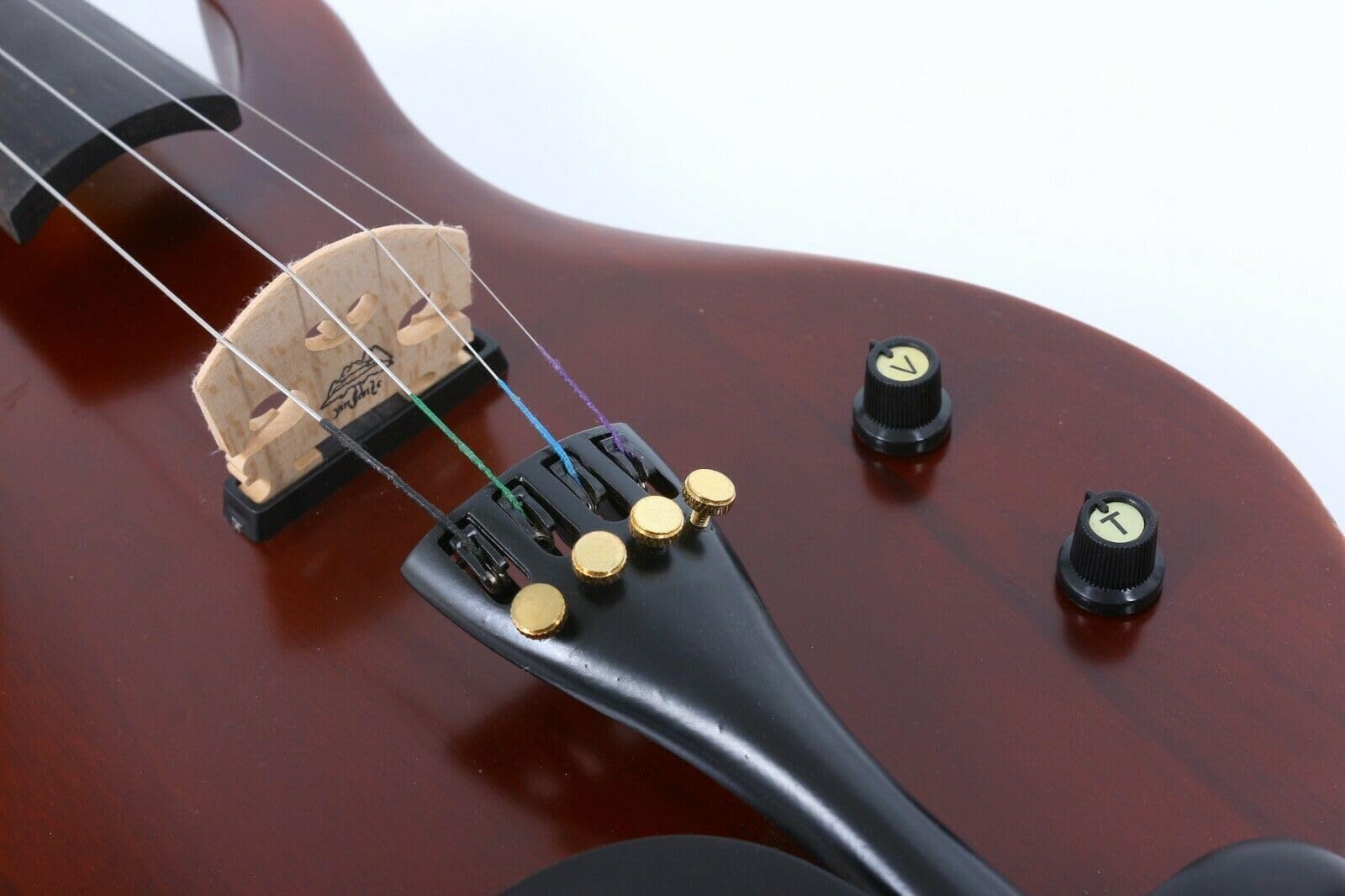 **4/4 Full Size Electric Violin Kit – Solid Wood Body, Ebony Fittings, Powerful Sound with Case & Bow (4-String, Red) – Perfect for Silent Practice, Live Performances & Studio Recording**