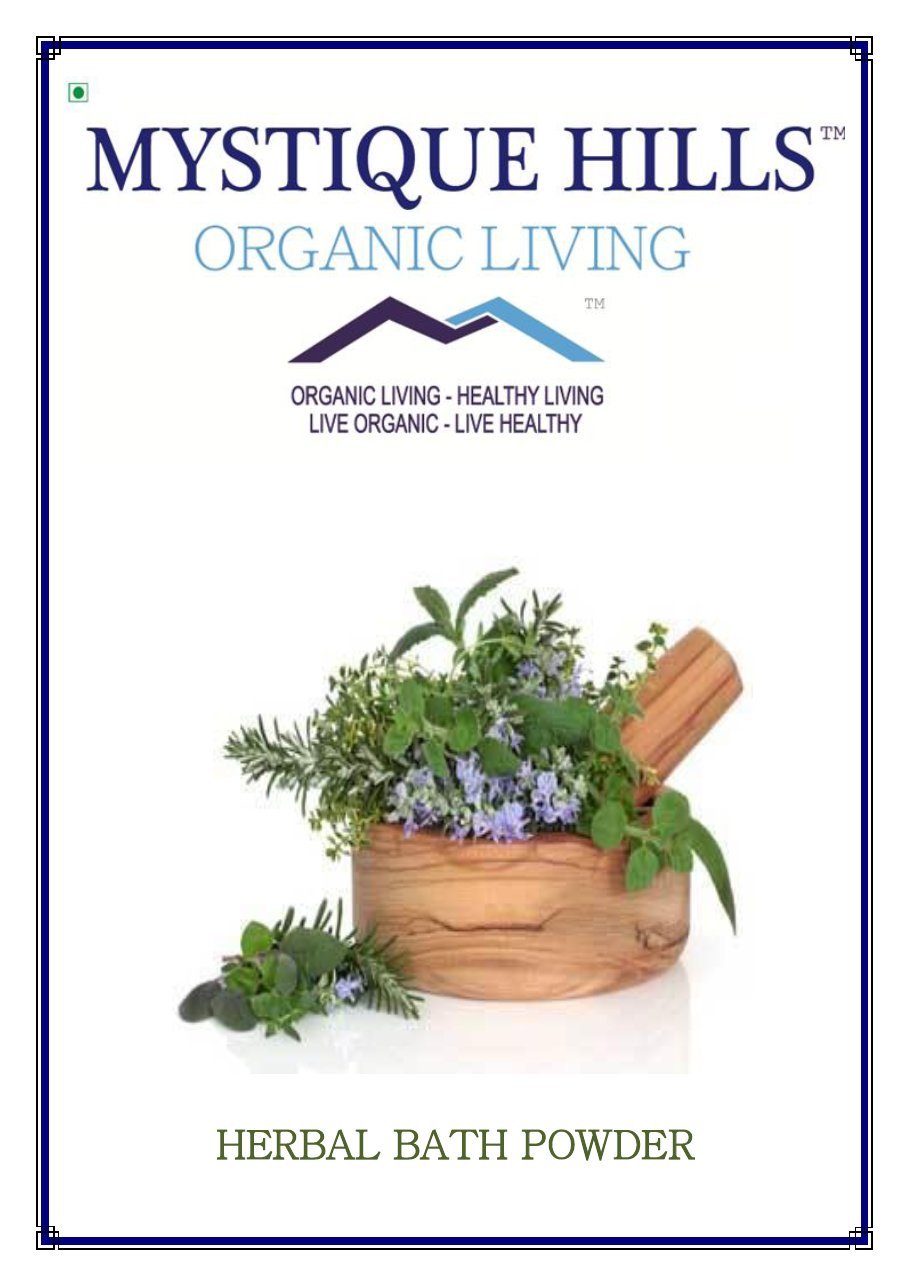 Mystique Hills Organic Herbal Bath Powder for Relaxation & Detox - 200g | Natural Aromatherapy for Stress Relief & Skin Care | Perfect for Spa Nights & Self-Care Rituals