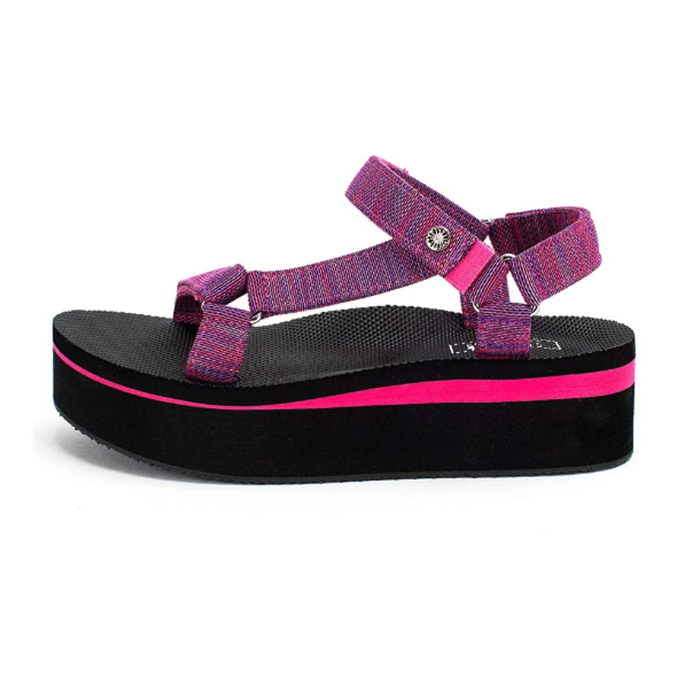 Yellow Box Women's TAYCI Fuchsia Sandals - Comfortable Casual Summer Shoes for Beach, Walking & Outdoor Activities