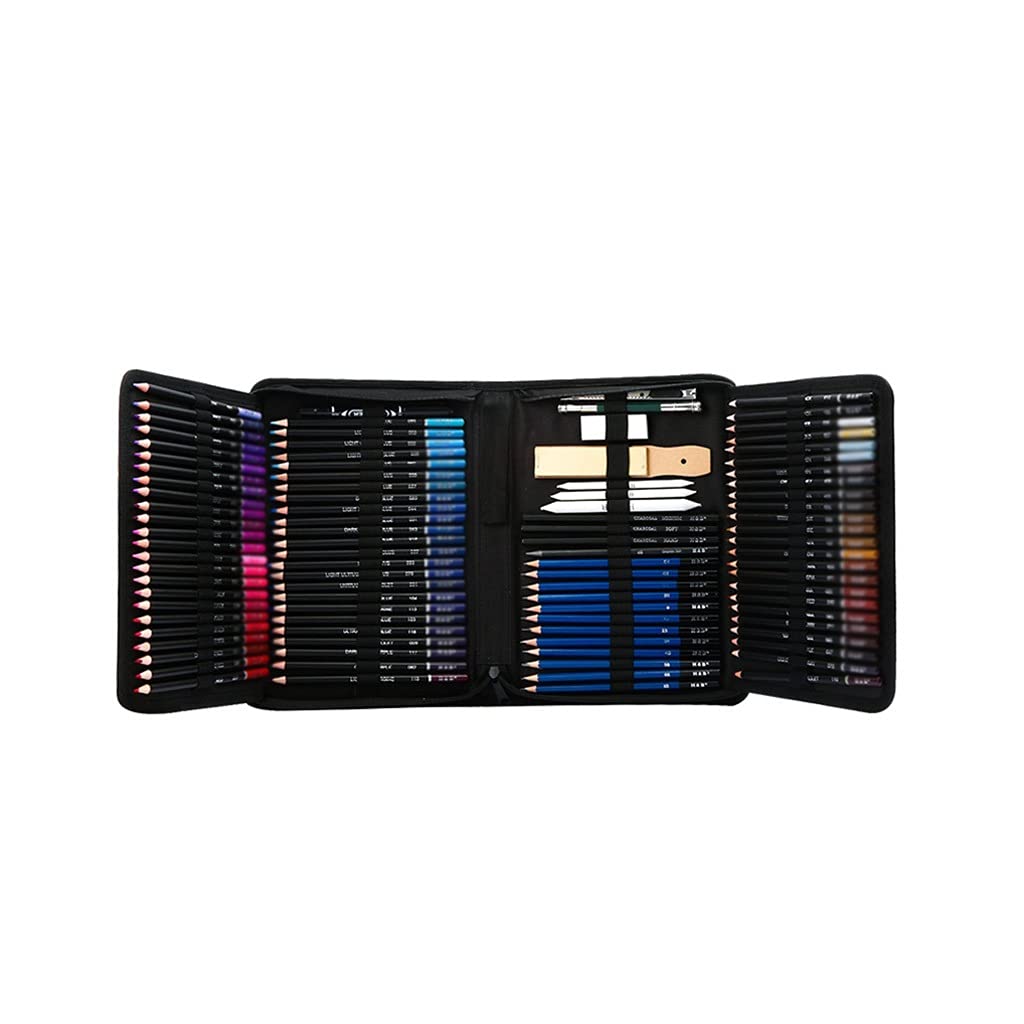 GRETD 145-Piece Professional Drawing Sketch Pencil Set - Graphite, Charcoal & Oil Colored Pencils with Carrying Bag - Perfect for Art Students, School Painting Supplies & Sketching Enthusiasts | Ideal for Classroom, Studio & Outdoor Art Projects