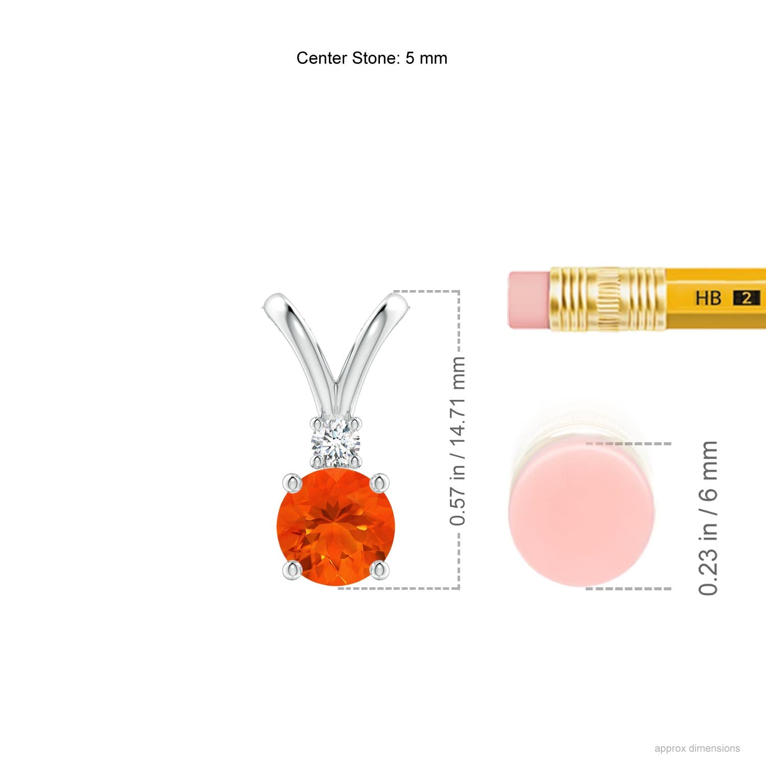 Natural Round Fire Opal Solitaire Pendant with Diamond Accents in Sterling Silver, 14K Gold & Platinum - Elegant Jewelry Gift for Women | Perfect for Birthday, Engagement, Anniversary & Wedding Occasions | Ideal for Everyday Wear, Date Nights & Special Events