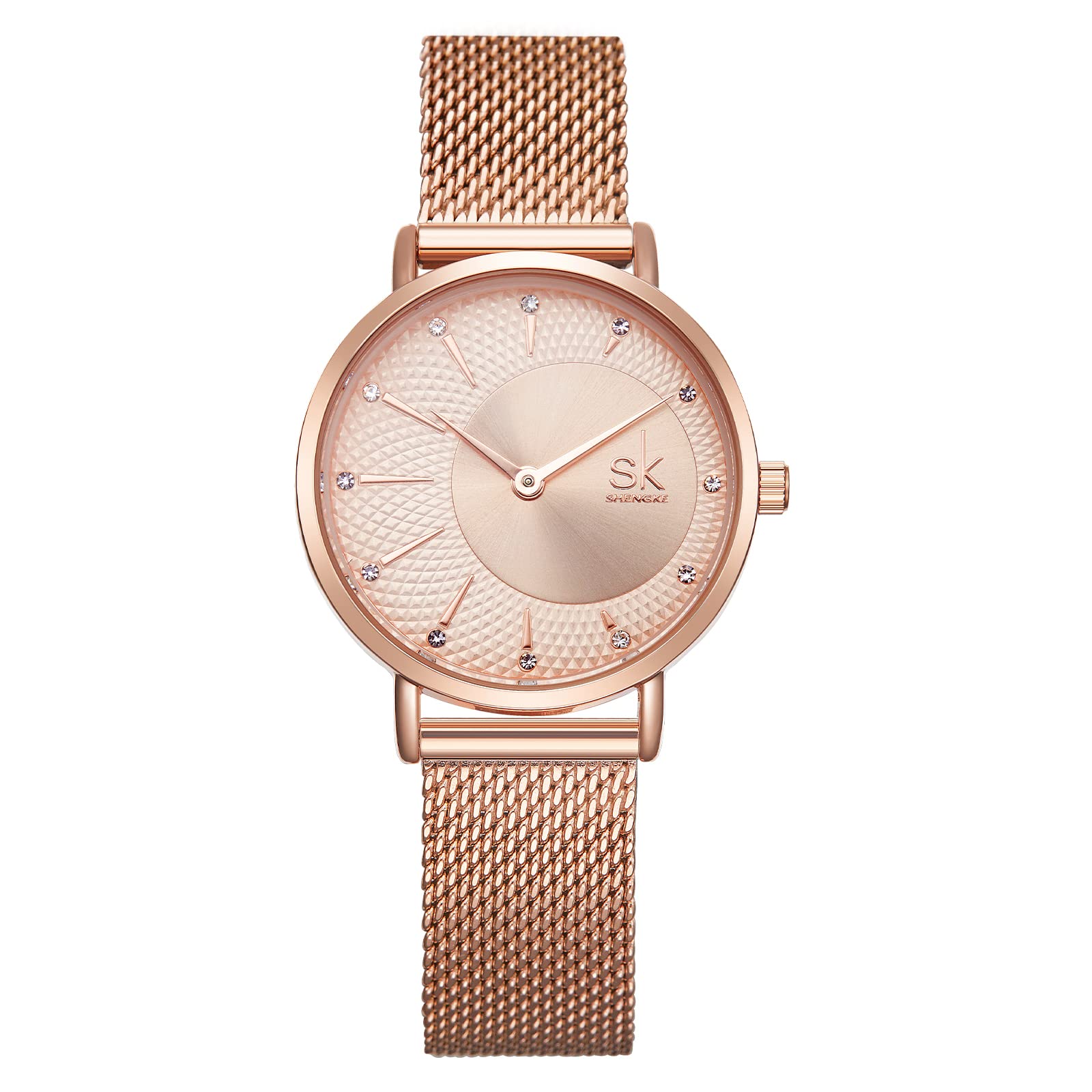 SHENGKE Women's Luxury Analog Watch - Waterproof Fashion Dress Watch for Women - Perfect for Office, Party & Everyday Wear - Relogio Feminino Elegante