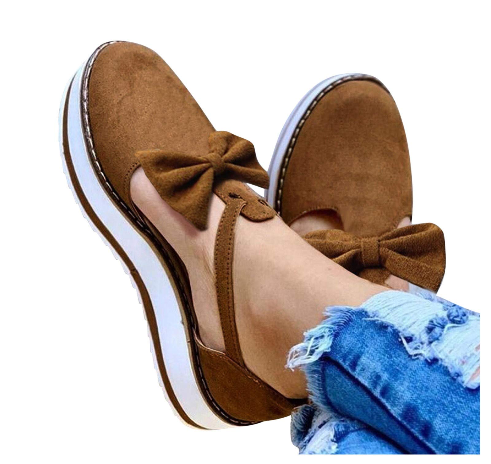 UMIYI Women's Casual Summer Wedge Sandals - Hollow Out Ankle Strap Covered Toe Shoes for Women & Girls | Perfect for Beach, Vacation, and Everyday Wear