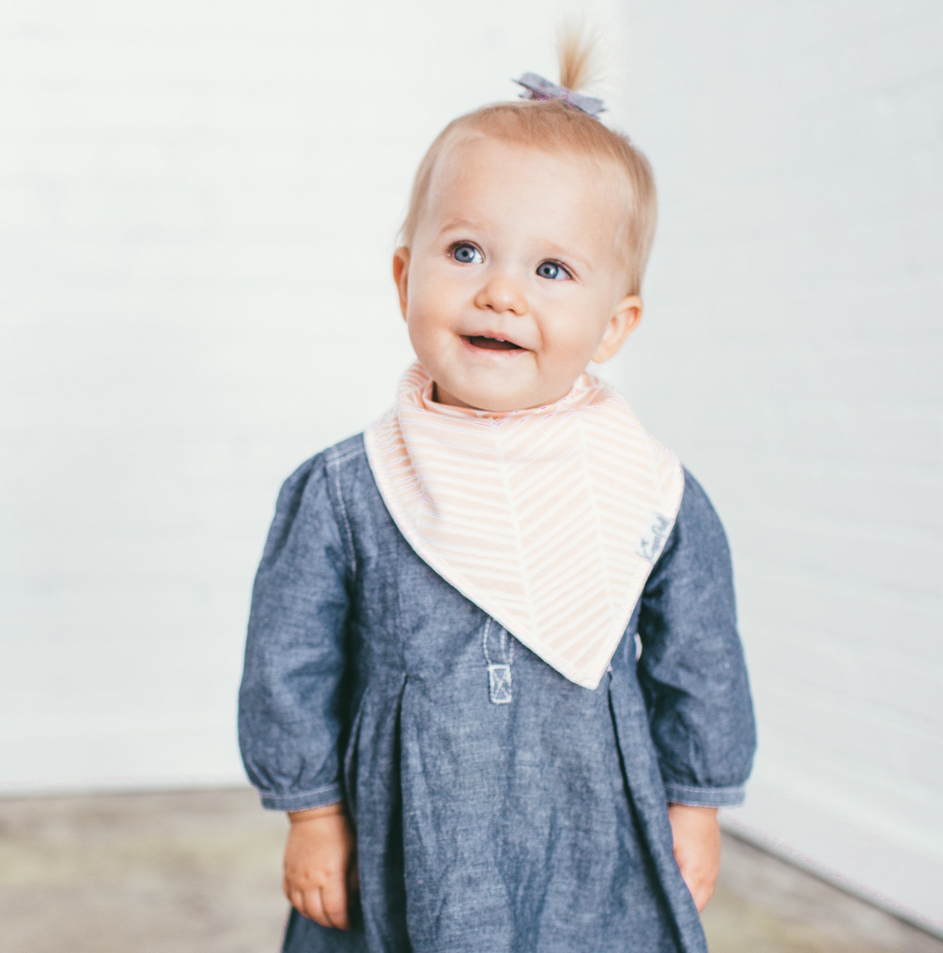 Copper Pearl Baby Bandana Drool Bibs - 4 Pack Soft Absorbent Bib Set for Girls, Blush Pink - Perfect for Teething, Drooling, and Messy Meals