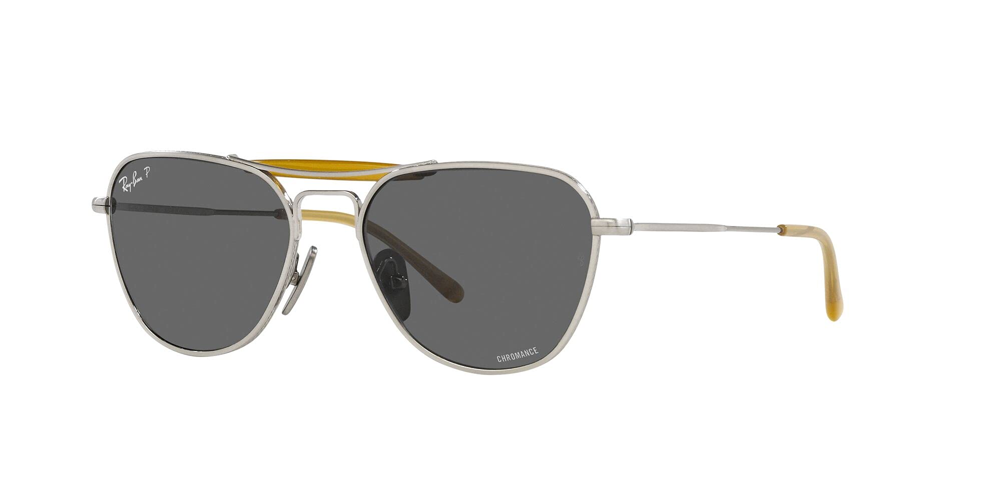 Ray-Ban Rb8064 Titanium Aviator Sunglasses for Men & Women - Polarized UV Protection - Classic Pilot Style - Perfect for Driving, Travel & Outdoor Activities
