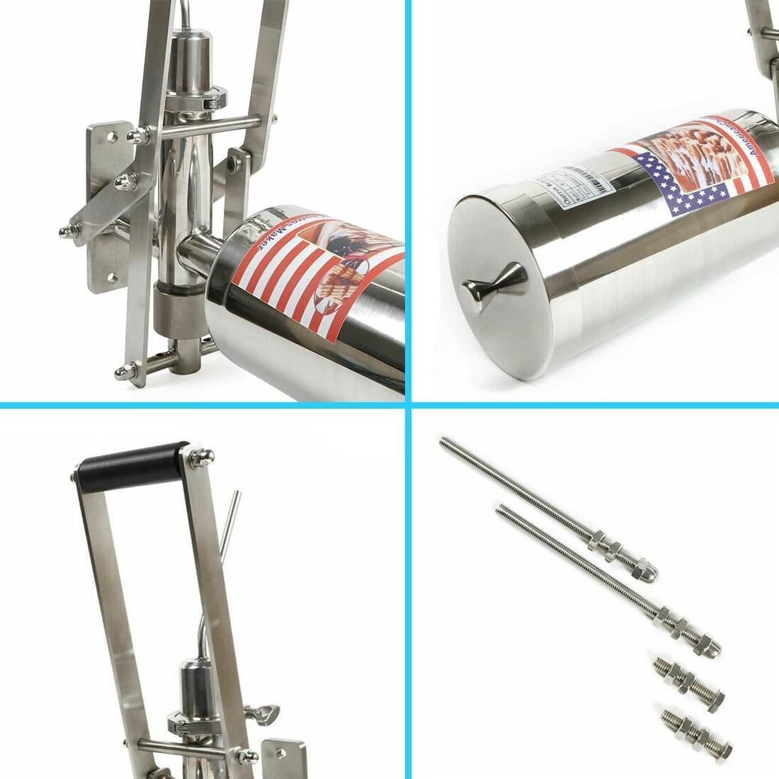 5L Commercial Stainless Steel Manual Churros Maker Machine - Spanish Donut Churrera Kit for Deep Frying Churros (US Stock) | Perfect for Restaurants, Food Trucks & Home Baking