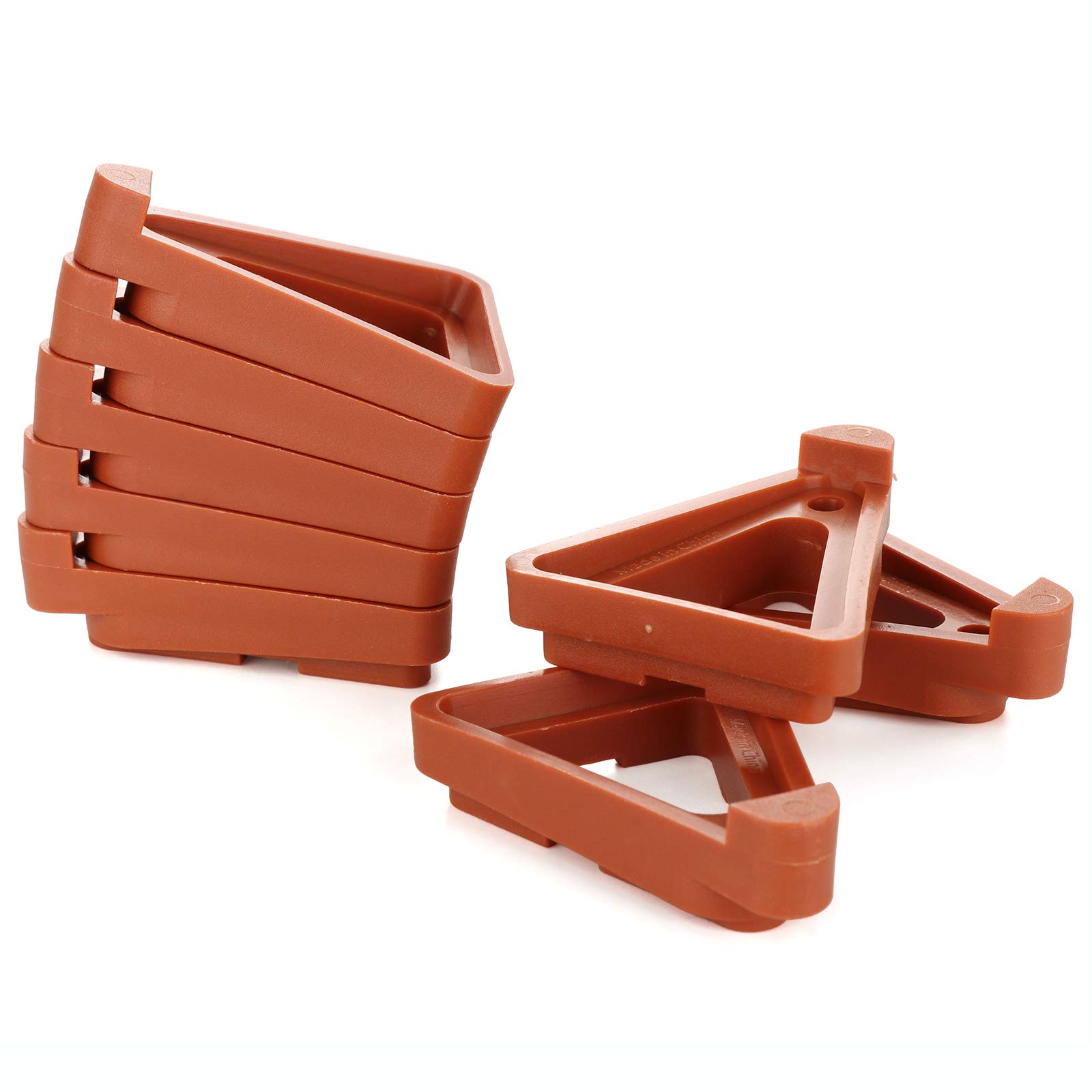 ALXFFBN 24 Pack Terra-Cotta Pot Feet - Triangle Shaped Plant Pot Risers for Small to Large Indoor/Outdoor Flower Pots | Durable Plastic Plant Container Elevators for Better Drainage & Airflow