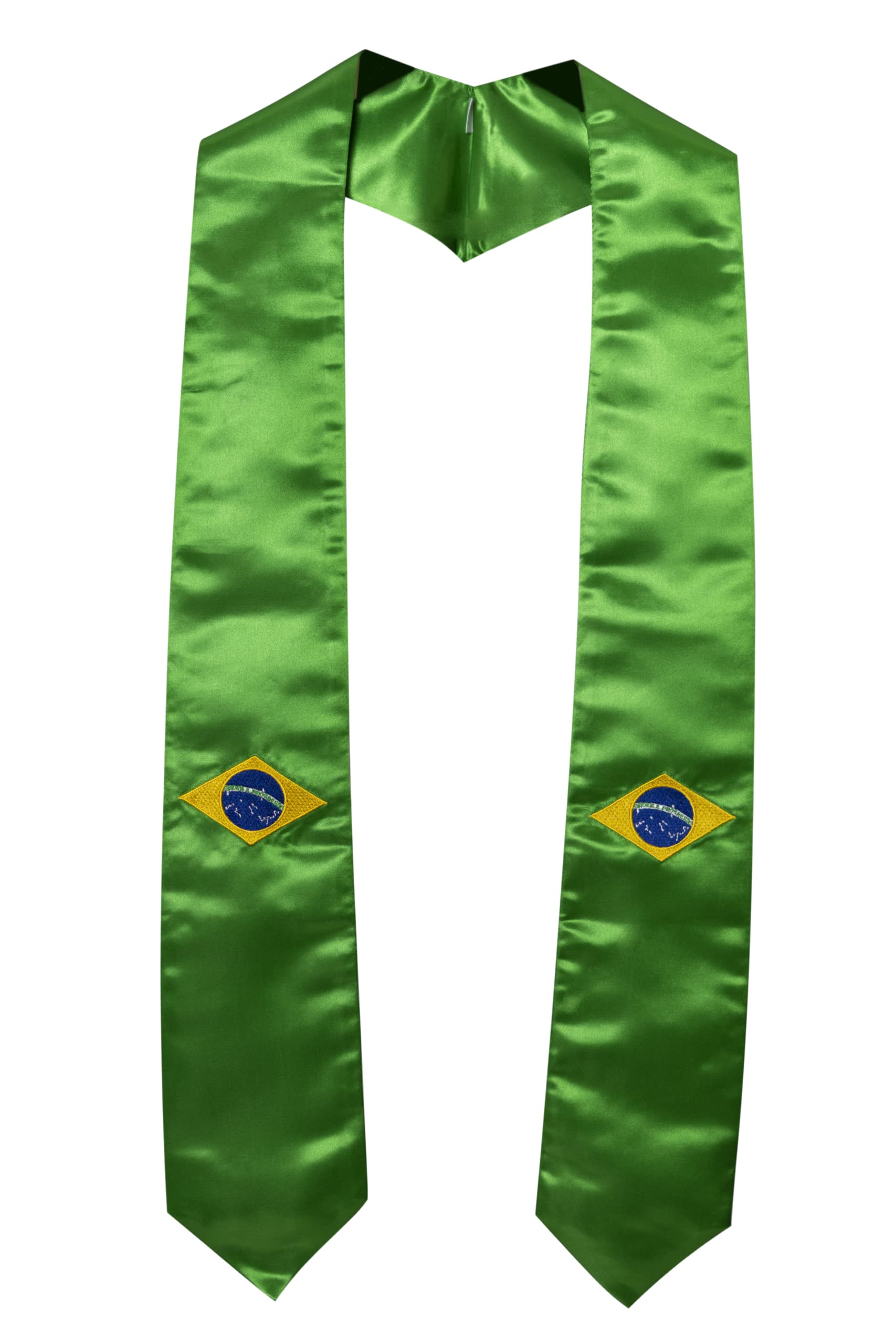 USA & International Flag Graduation Stole - Satin Graduation Sash for Graduates | Perfect for High School & College Commencement Ceremonies