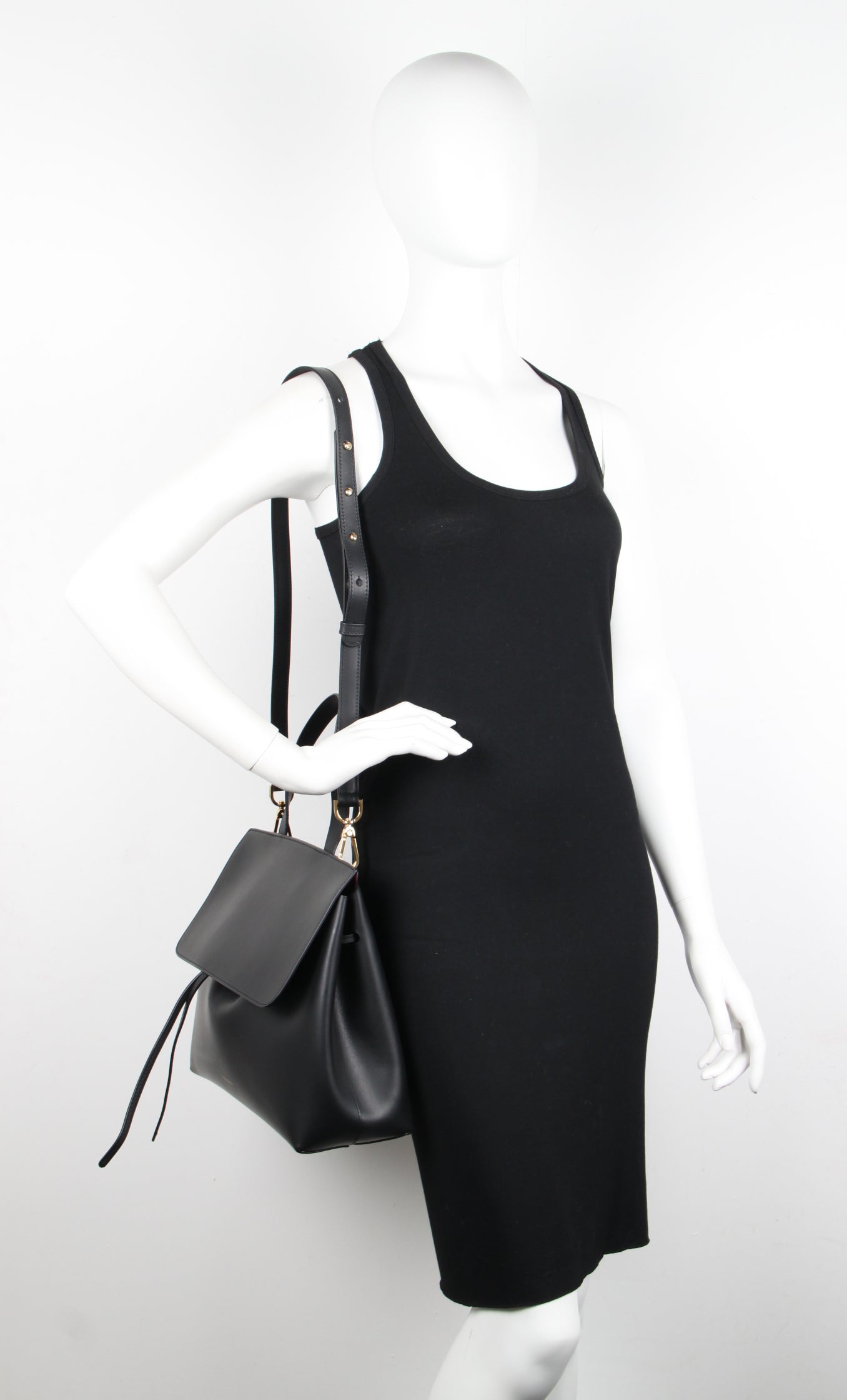 Premium Genuine Leather Lady Handbag - Vegetable Tanned Black & Flamma Color - Perfect for Work, Evening Events & Daily Use