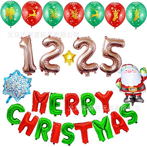 Xinchenglove Christmas Aluminum Foil Balloons Set - 12.25