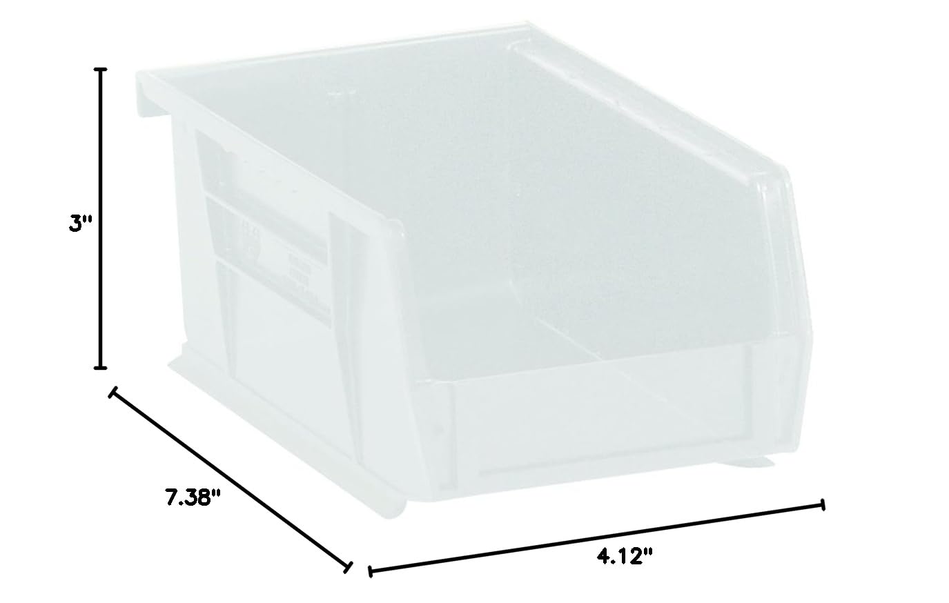 Aviditi 24-Pack Clear Plastic Stackable Storage Bins with Hanging Hooks, 7.38