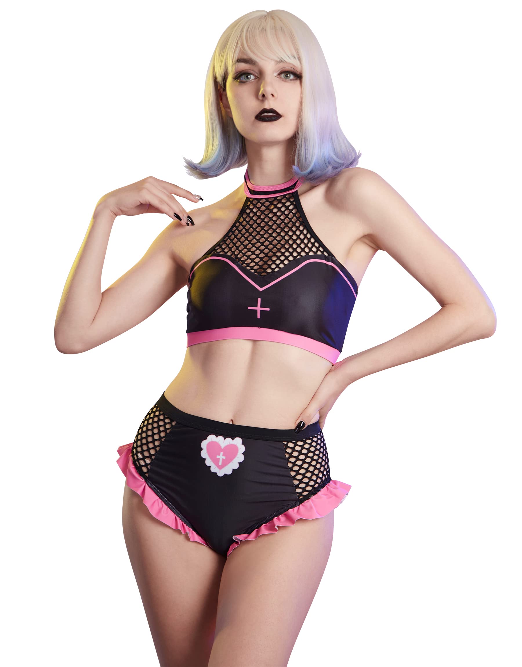 Haikyuu Anime Bikini Set for Women - 2 Piece Kawaii Swimwear, Volleyball Bathing Suit - Perfect for Beach, Pool Party & Anime Cosplay