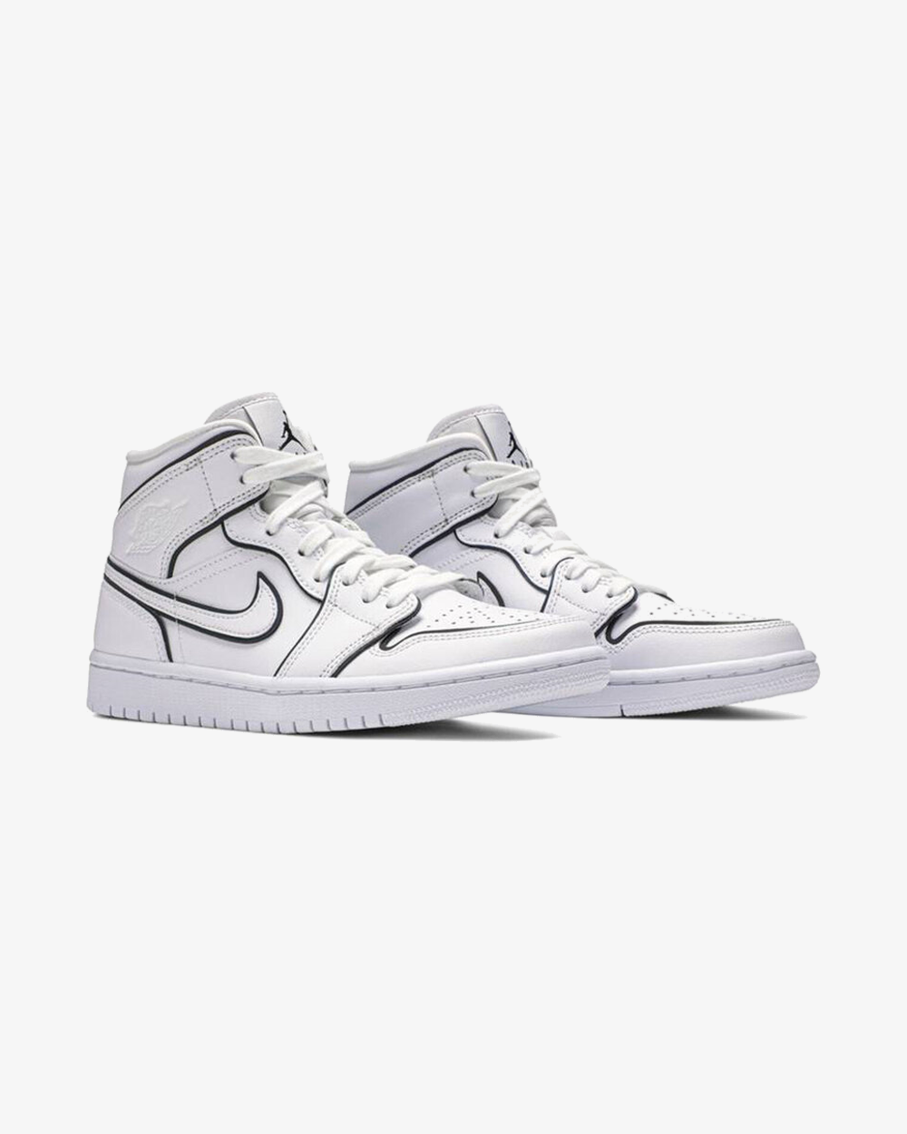 Nike Air Jordan 1 Mid SE Women's Iridescent Reflective White Sneakers - Perfect for Streetwear, Basketball & Casual Fashion