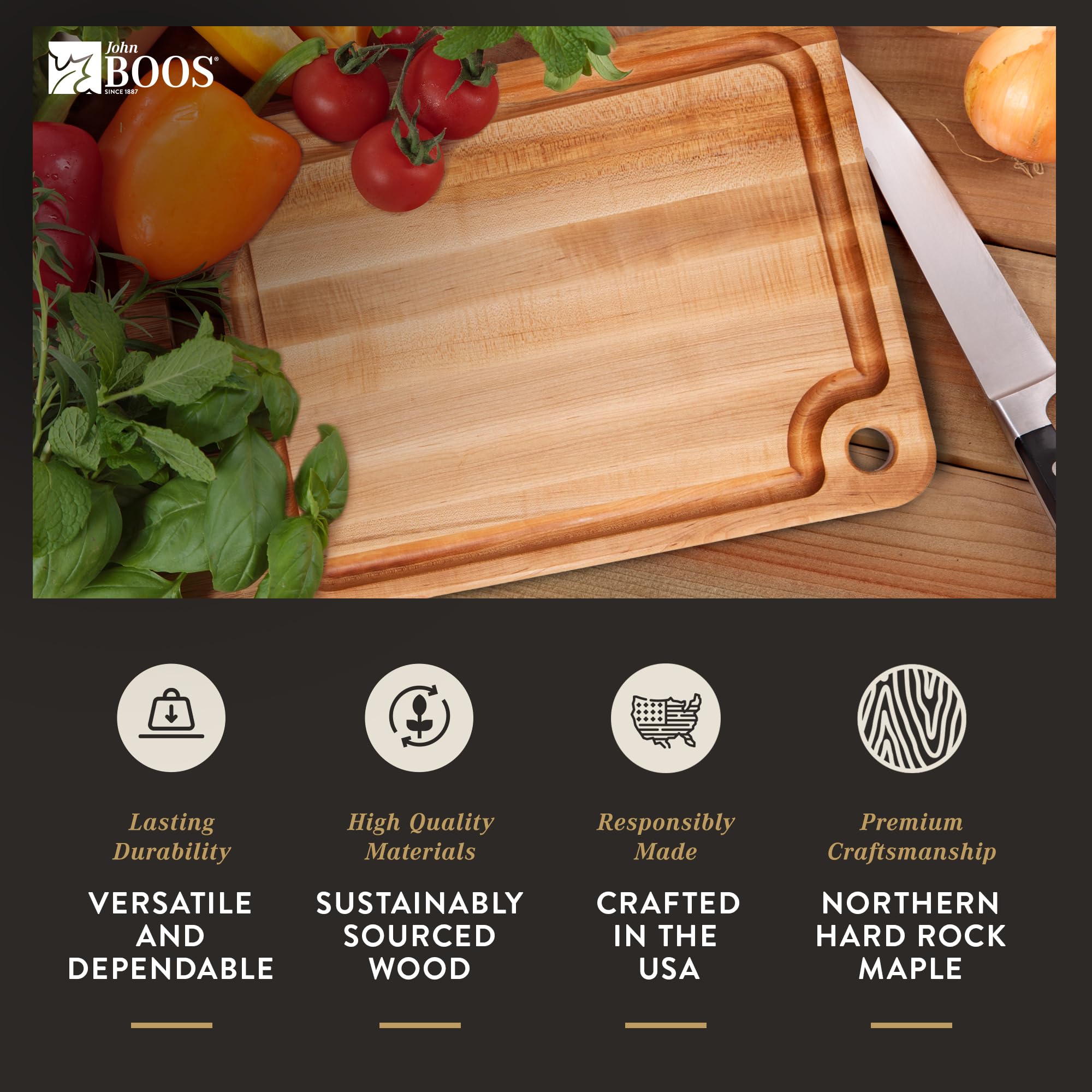 Premium John Boos Maple Wood Cutting Board - 20