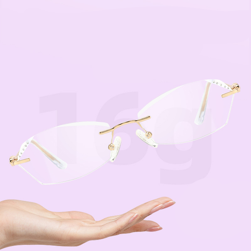 Women's Fashion Diamond Frame HD Anti Blue Light Reading Glasses - Stylish & Comfortable for Computer Work, Reading & Screen Use