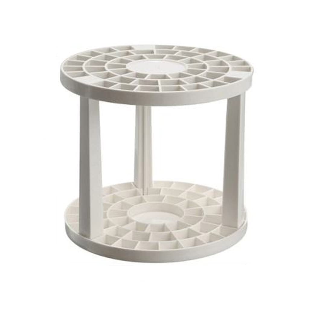 49-Hole Makeup Brush Holder Stand - White Cosmetic Organizer for Artists & Makeup Lovers (14.5x13.5cm)
