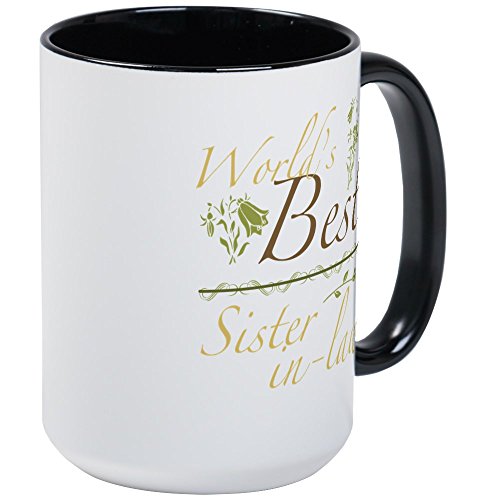 White/Black Inside - Vintage Best Sister In Law Large Mug