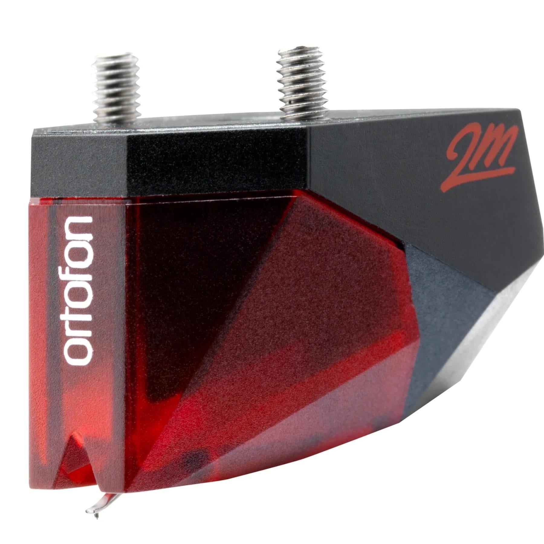 Ortofon 2M Red Verso Moving Magnet Phono Cartridge - High Performance Vinyl Record Player Stylus for Bottom Mount Headshells - Perfect for Audiophiles & Turntable Enthusiasts