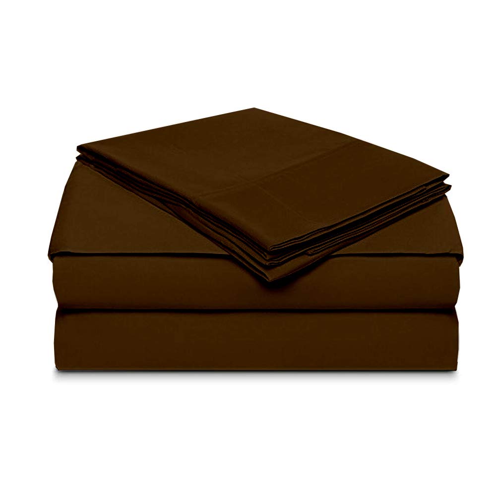 Premium 100% Egyptian Cotton Sheets Set - 4 PC Queen Size Cooling Bedding with 16