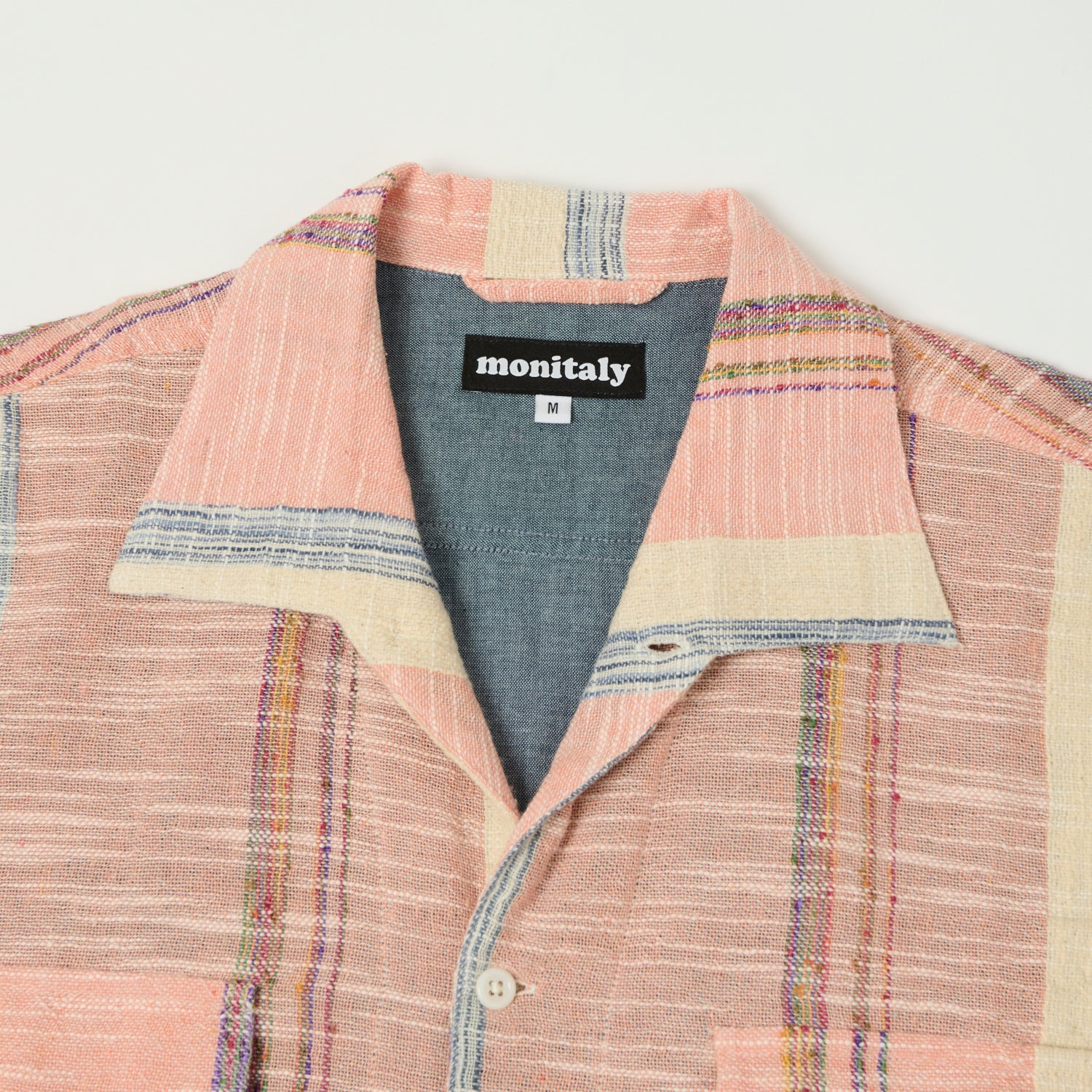 Vintage 50's Style Monitaly Milano Beach Shirt for Men - Soft Pink Summer Casual Shirt - Perfect for Beach Vacations, Pool Parties & Retro Fashion Outfits
